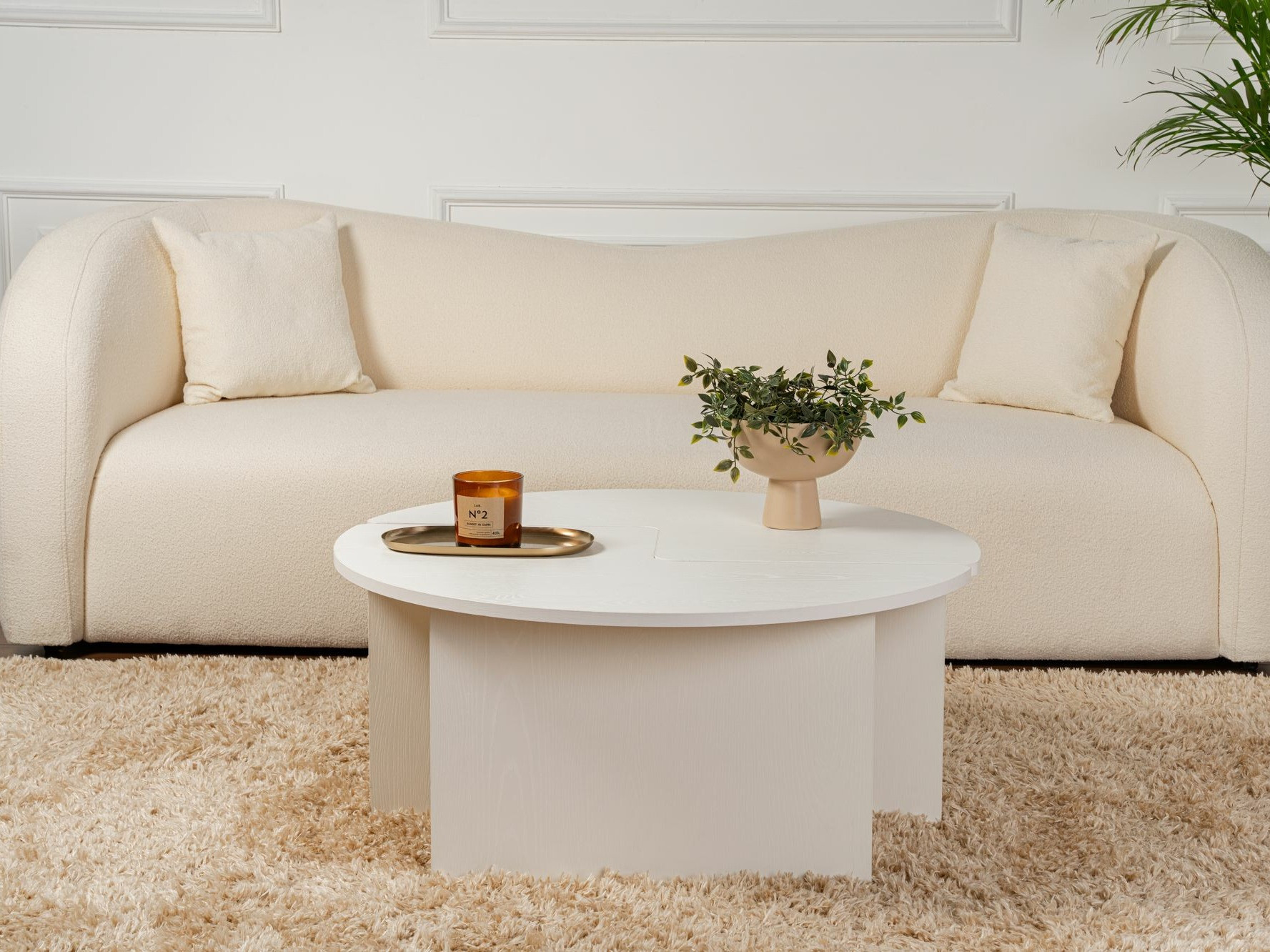 Žurnālu galdiņu komplekts Novato 114 (Krēms)