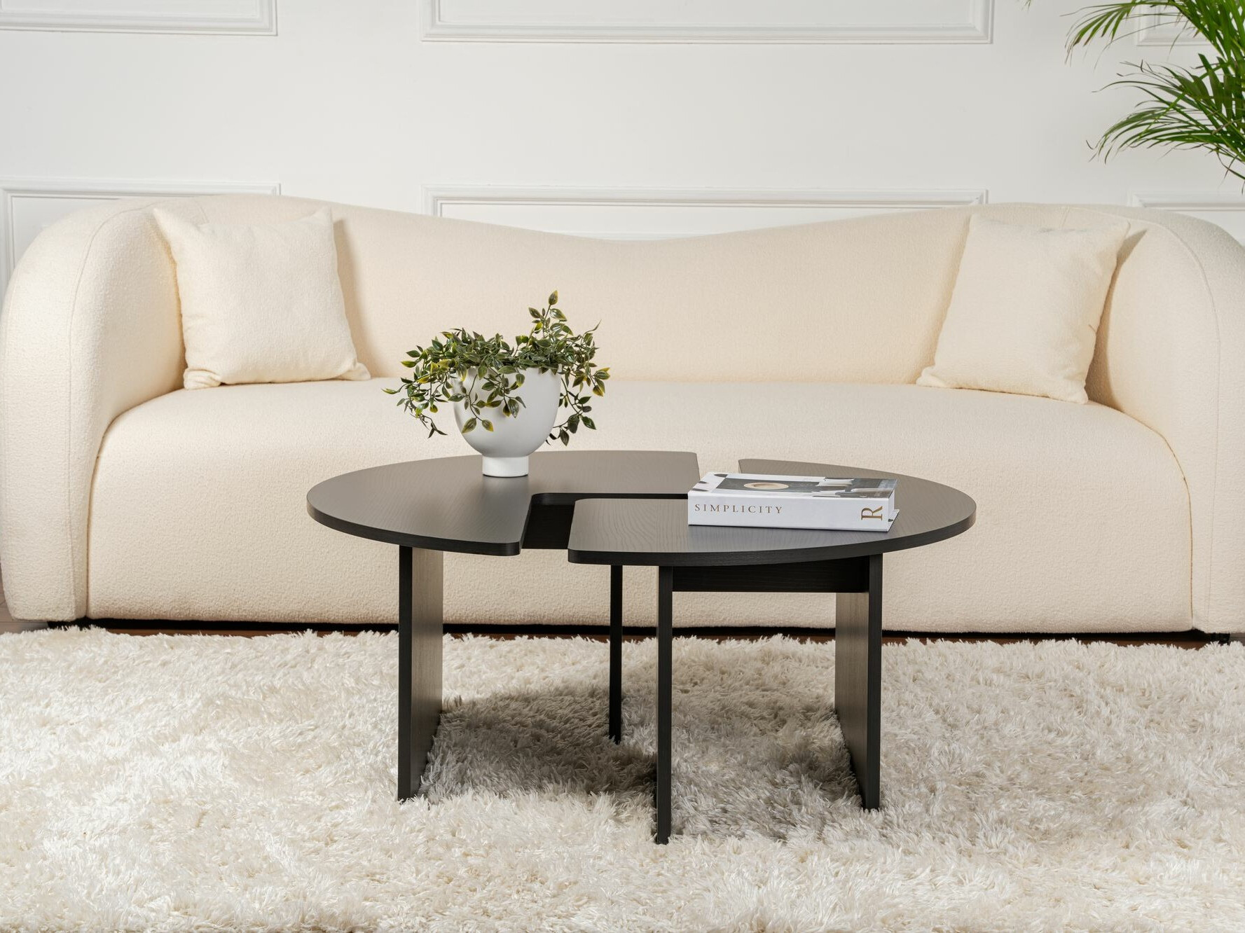 Žurnālu galdiņu komplekts Novato 114 (Melns)