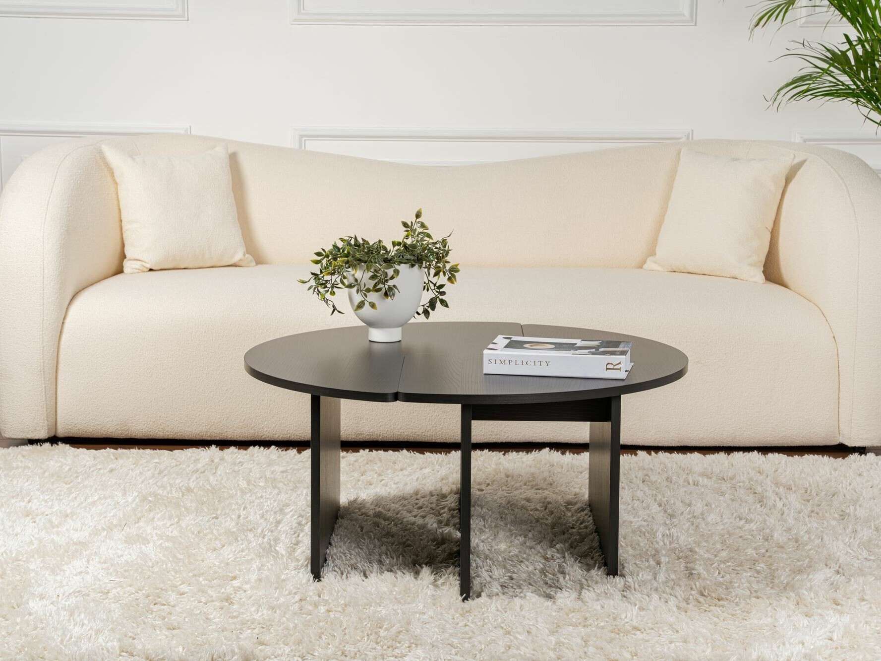 Žurnālu galdiņu komplekts Novato 114 (Melns)