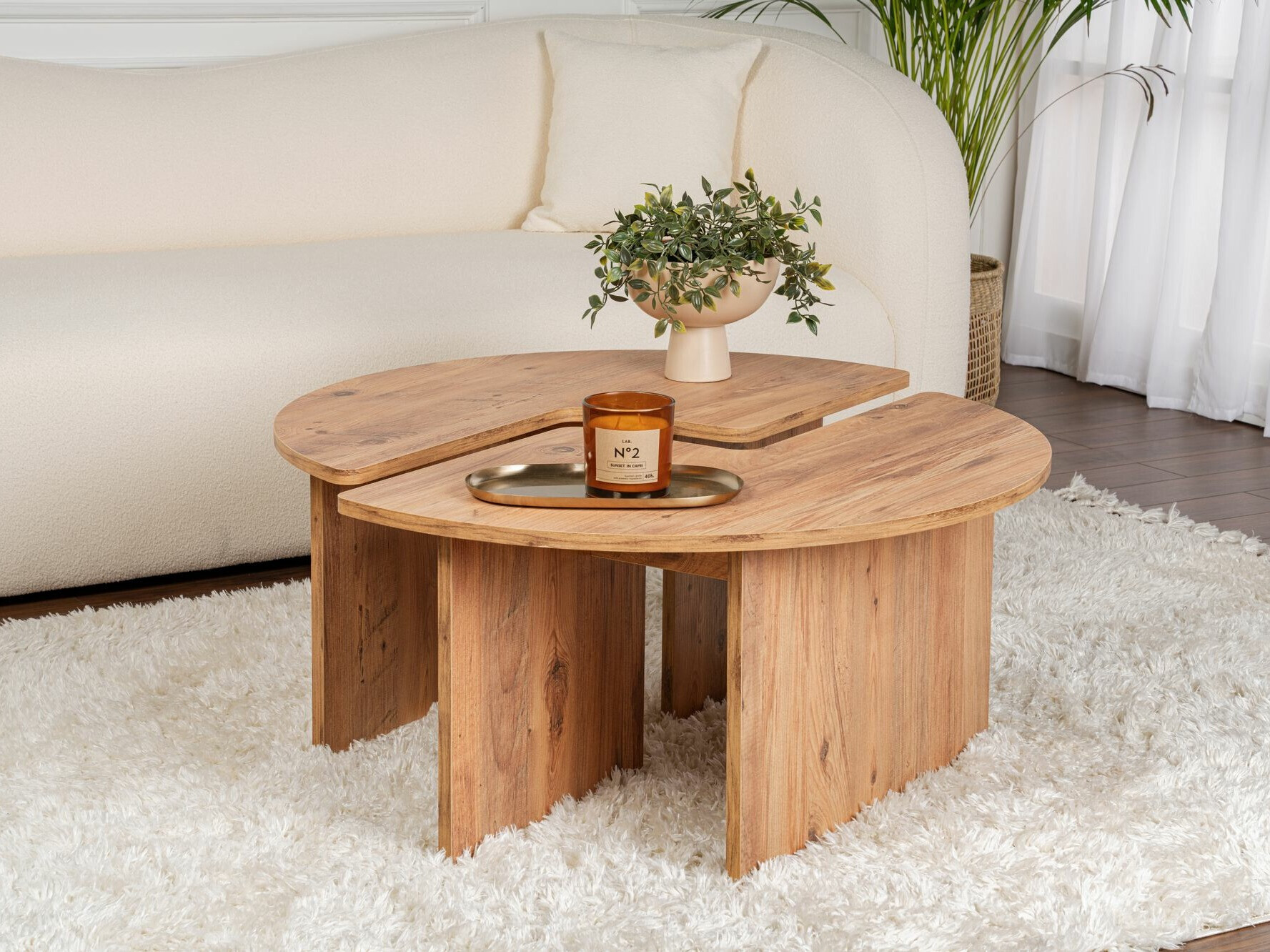 Žurnālu galdiņu komplekts Novato 114 (Priede)