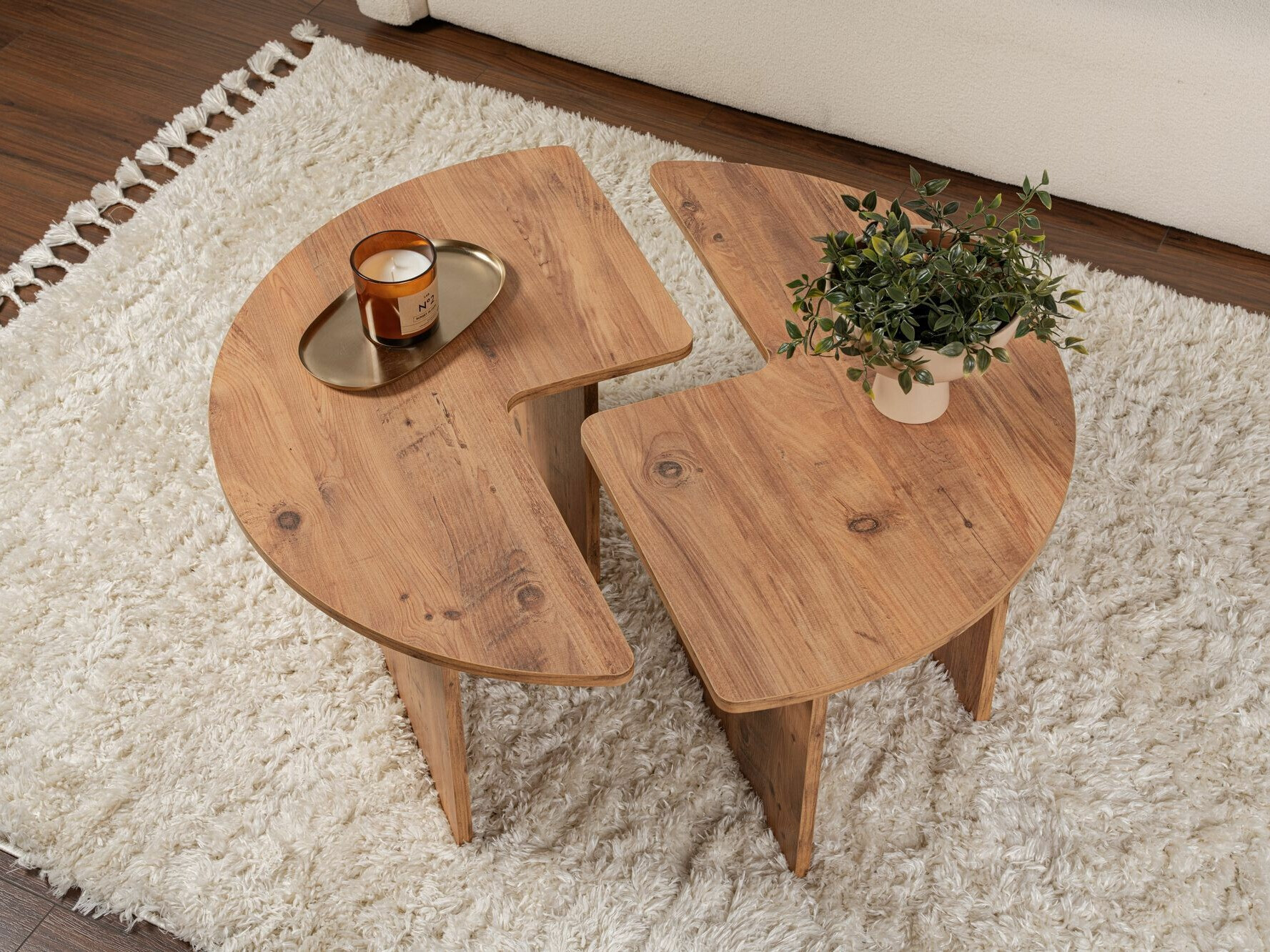 Žurnālu galdiņu komplekts Novato 114 (Priede)