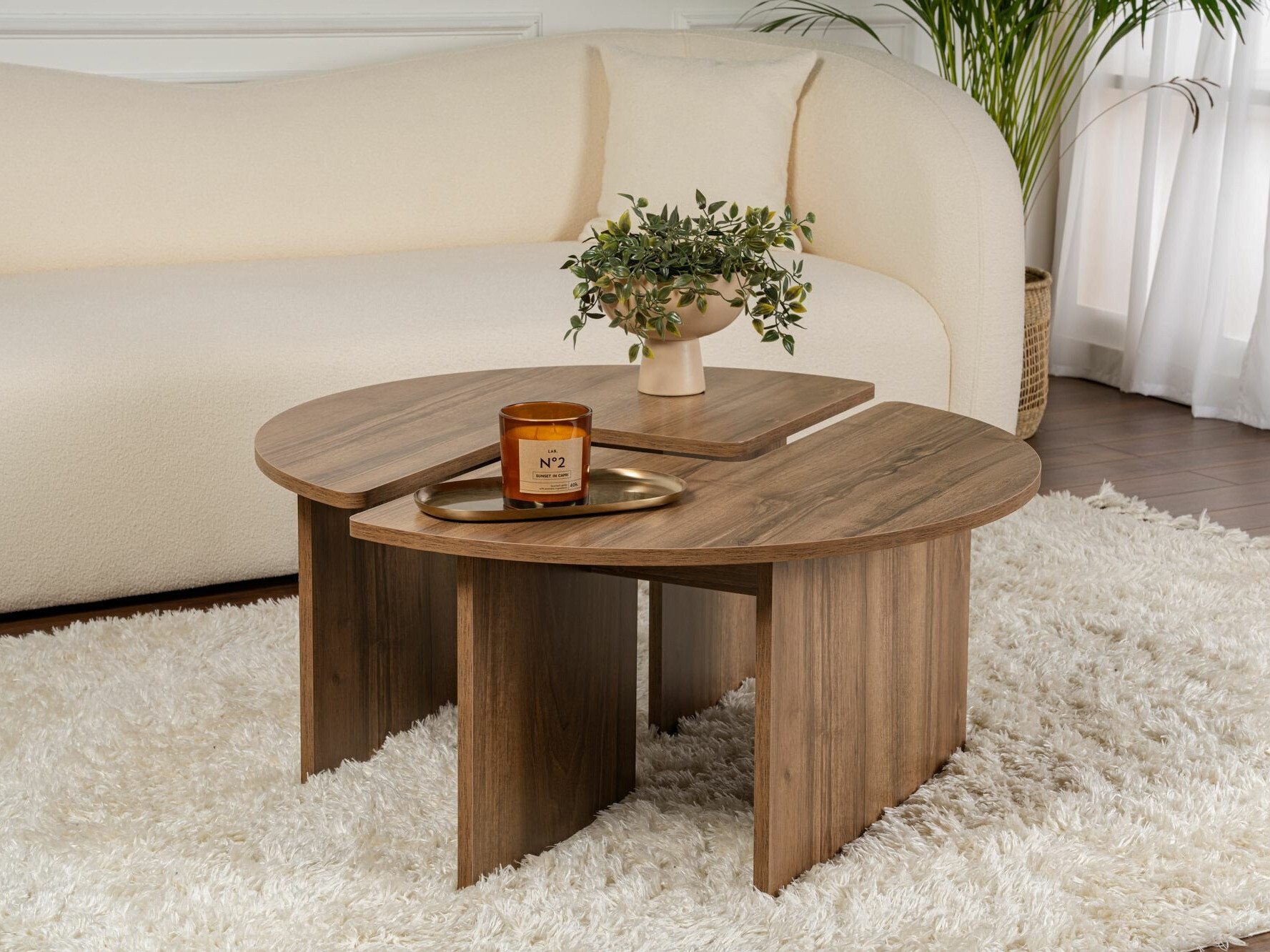 Žurnālu galdiņu komplekts Novato 114 (Riekstkoks)