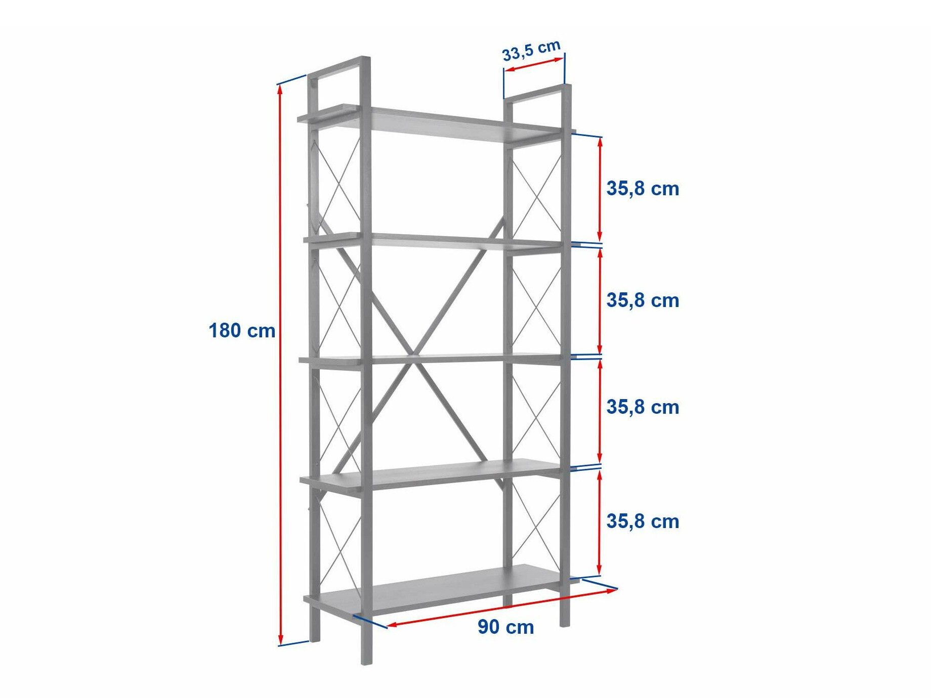 Plaukts Novato 115 (Balts + Zelta)