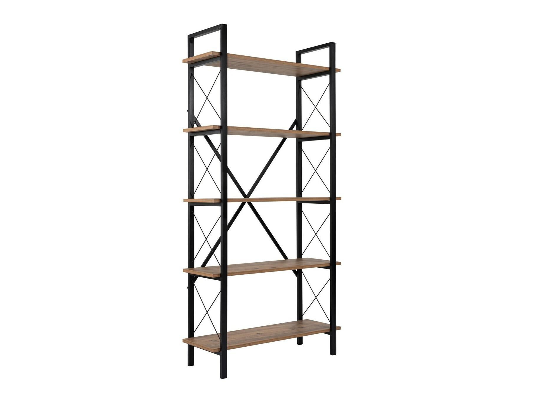 Стеллаж Novato 115 (Сосна + Чёрный)