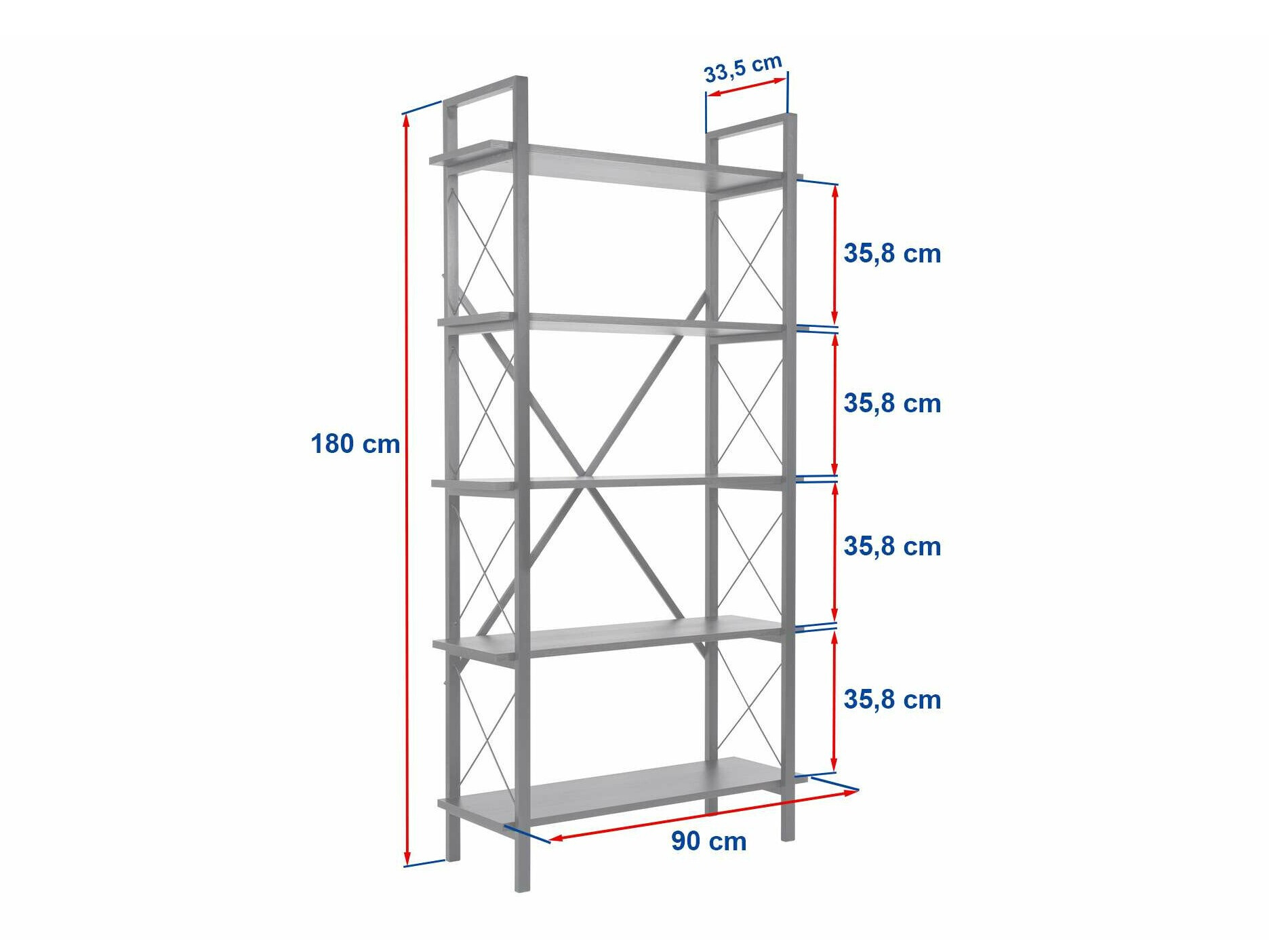 Plaukts Novato 115 (Balts + Melns)