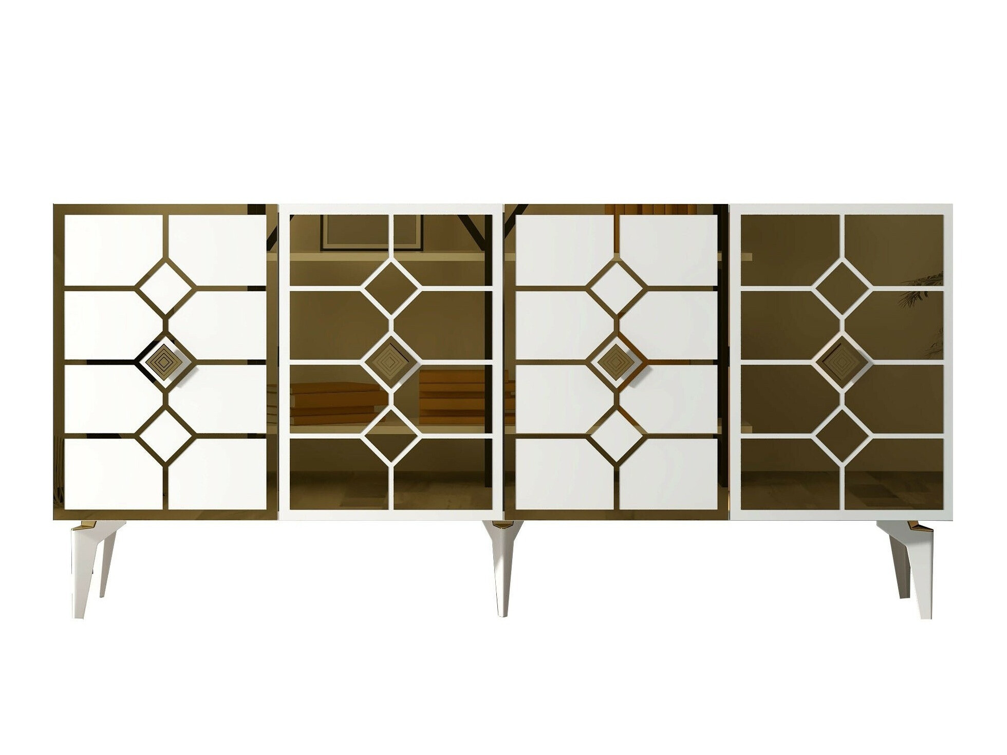 Skapis Kailua 2403 (Balts + Zelta)