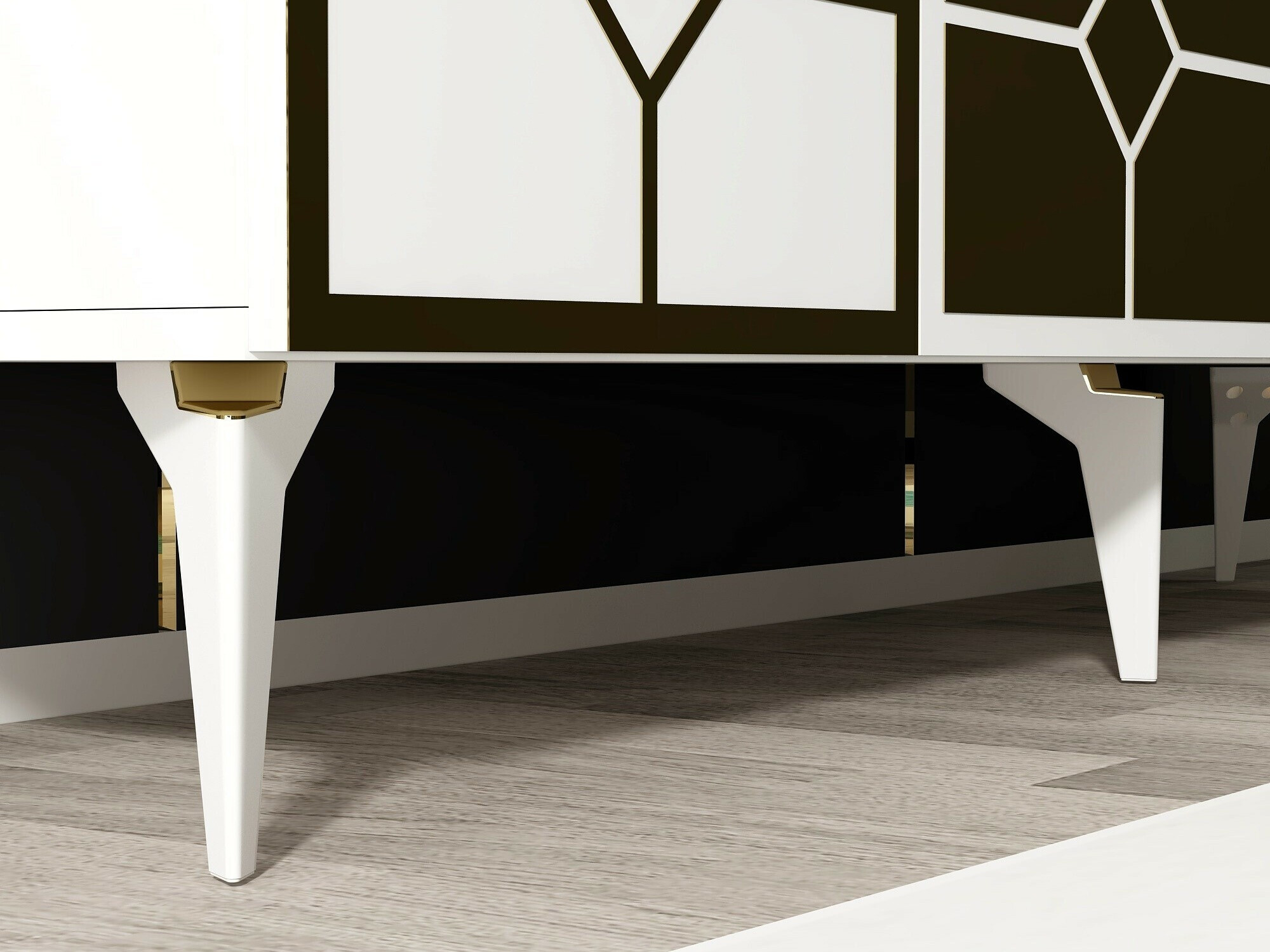 Skapis Kailua 2403 (Balts + Zelta)