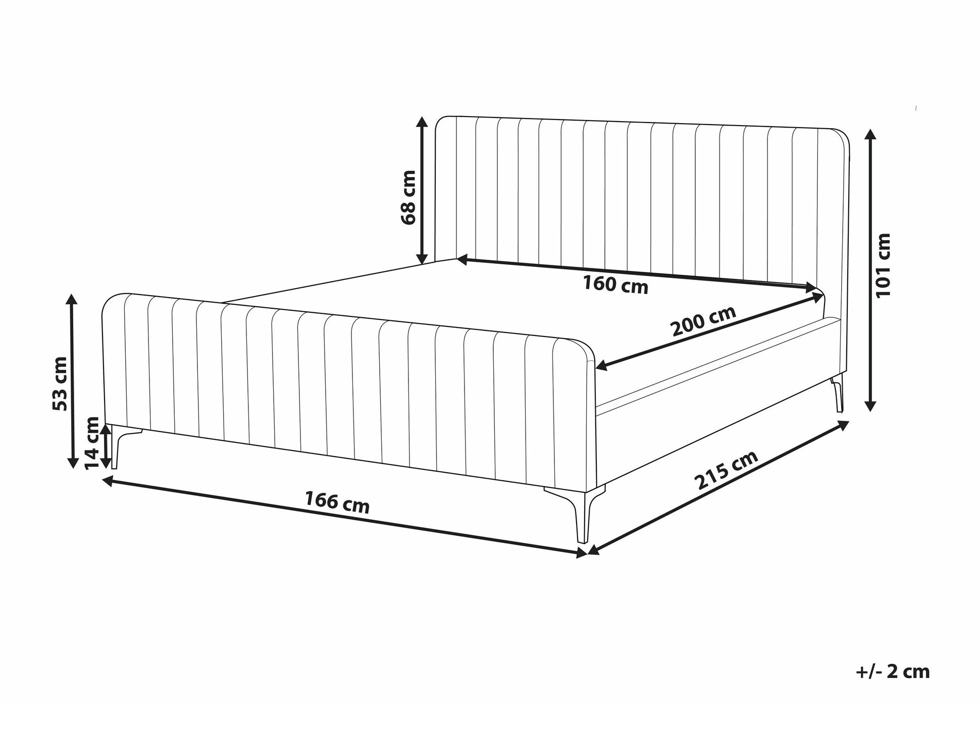 Кровать Berwyn 1584 (Светло-коричневый)