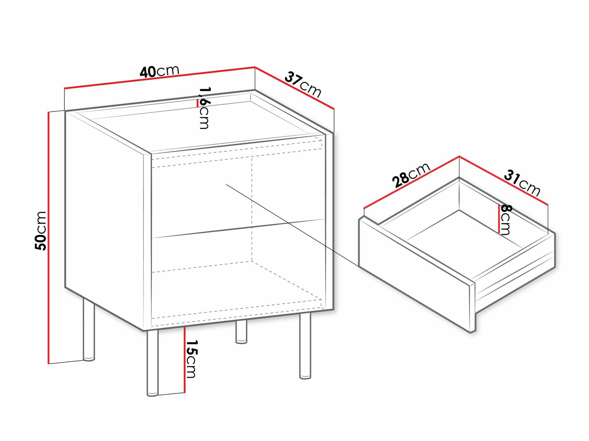 Naktsgaldiņš Comfivo Belviro 106