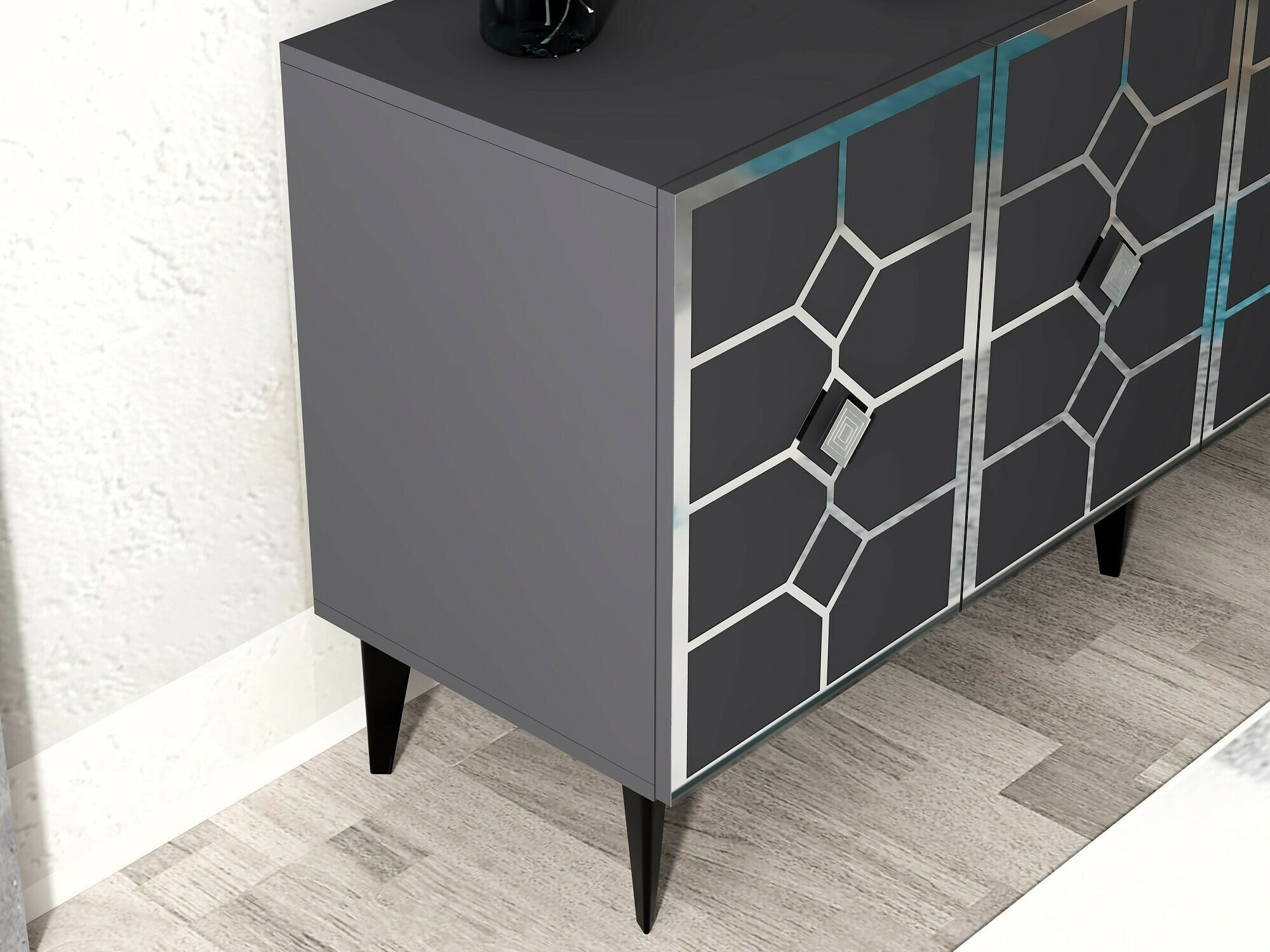 Шкафчик Kailua 2404 (Антрацит + Серебряный)