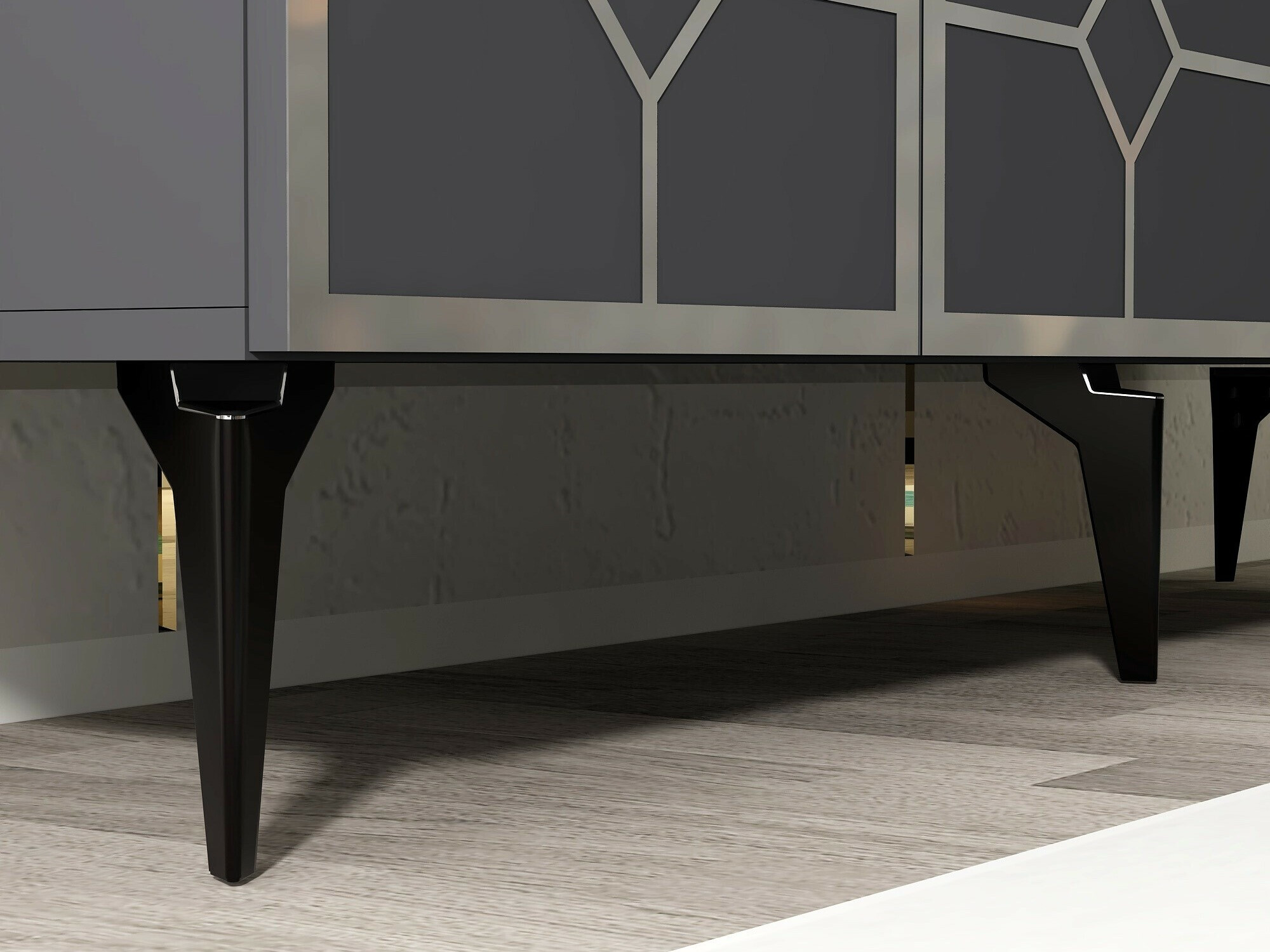 Шкафчик Kailua 2404 (Антрацит + Серебряный)