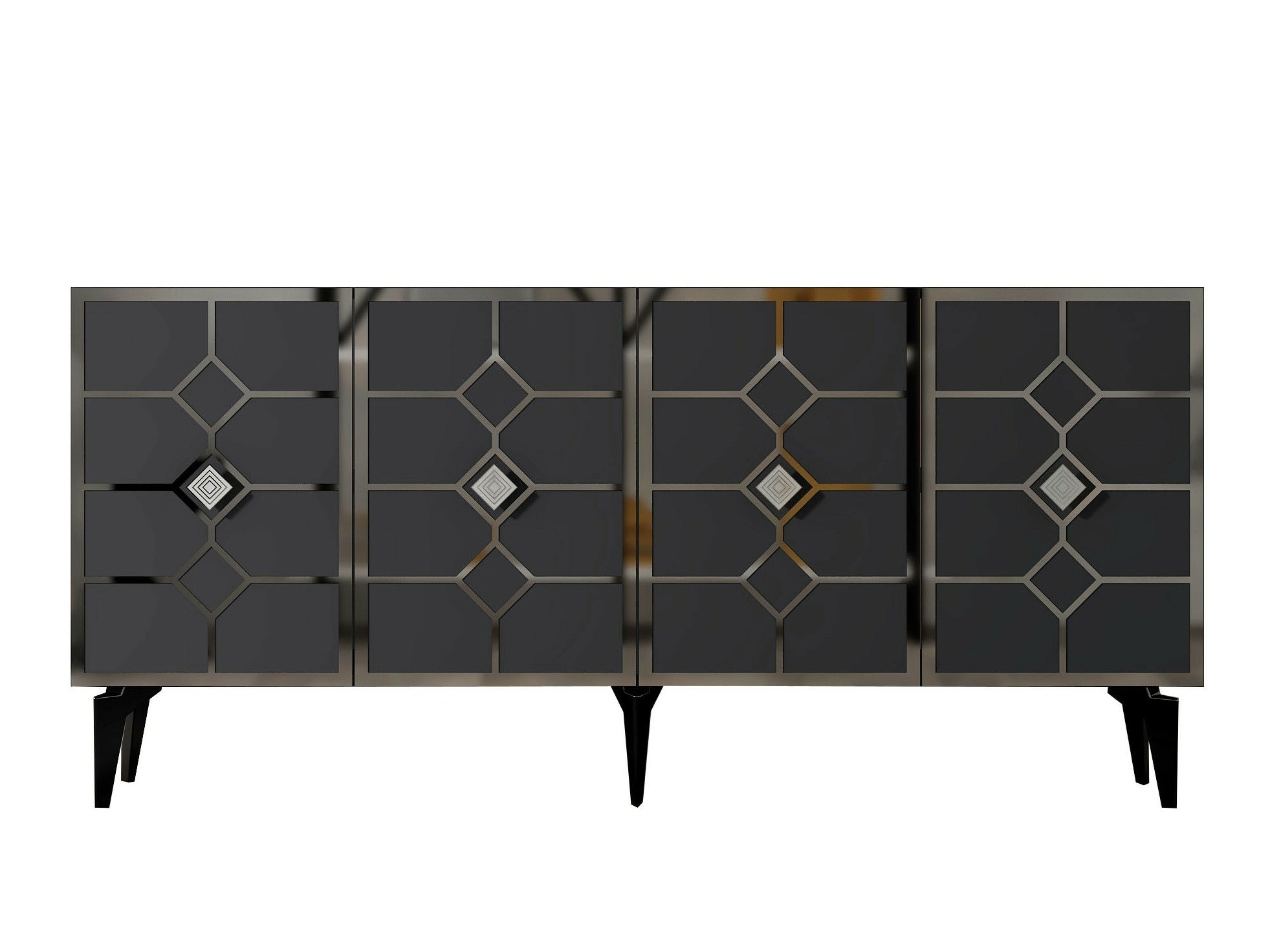 Skapis Kailua 2404 (Antracīts + Sudraba)