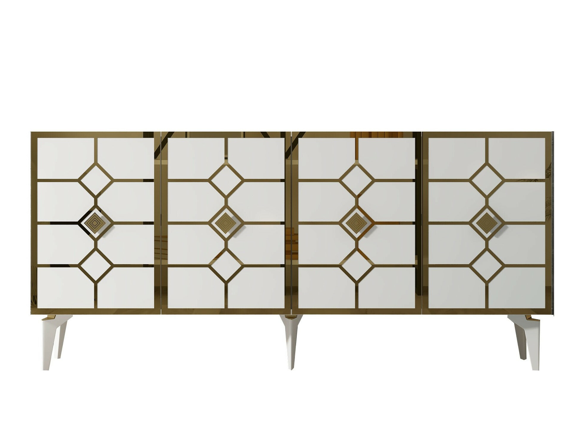 Skapis Kailua 2404 (Balts + Zelta)