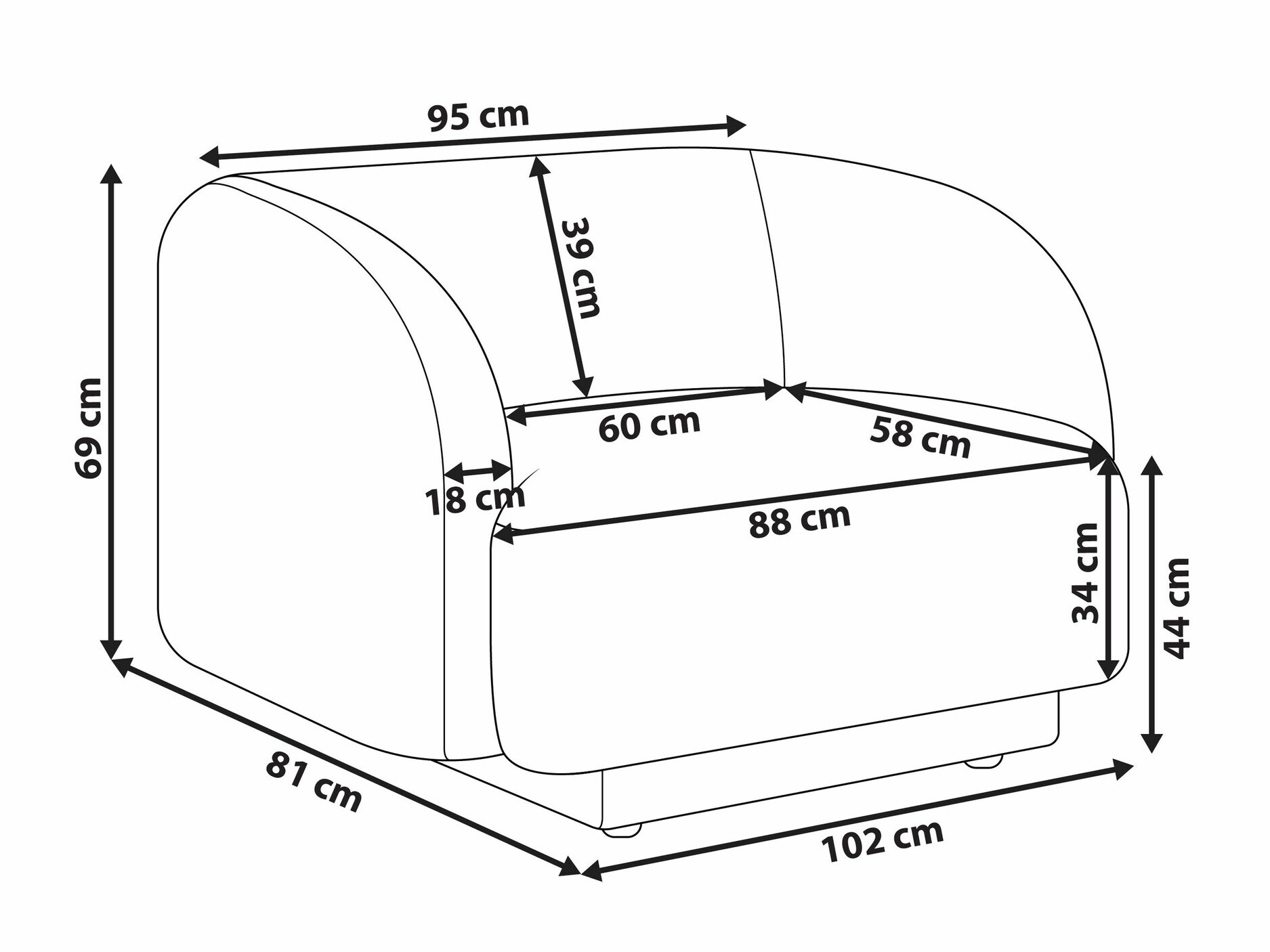 Krēsls Berwyn 2542 (Bēšs)