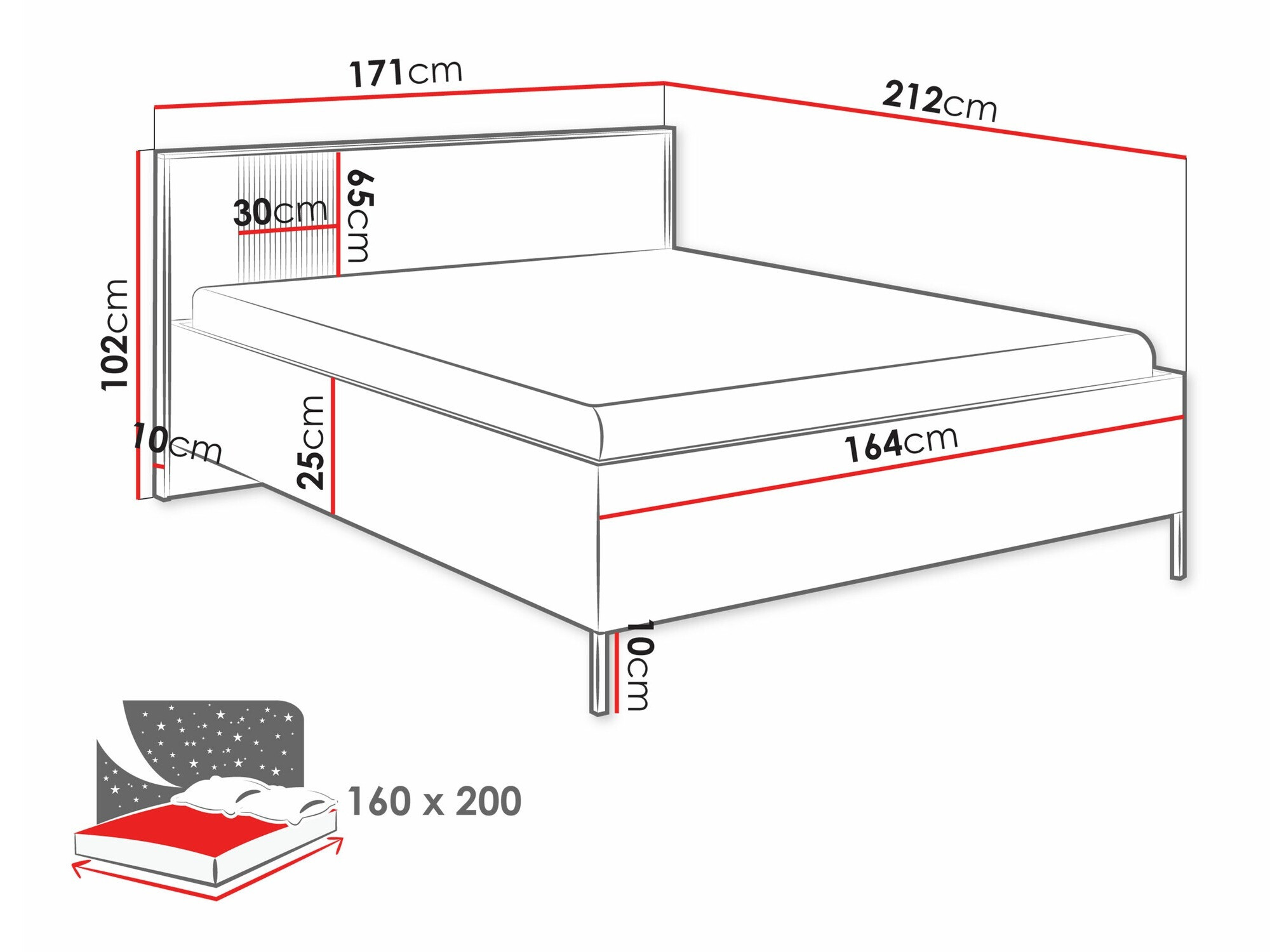 Кровать Lunole 105 (Кашемир)