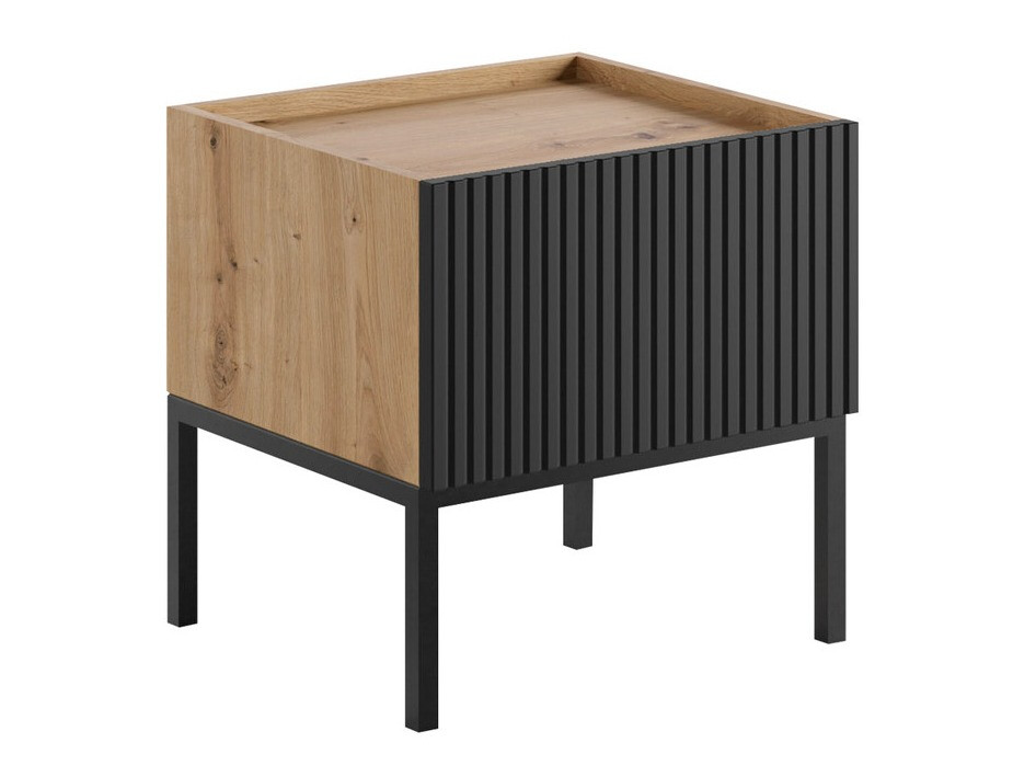 Naktsgaldiņš Lunole 106 (Artisan ozols + Melns)