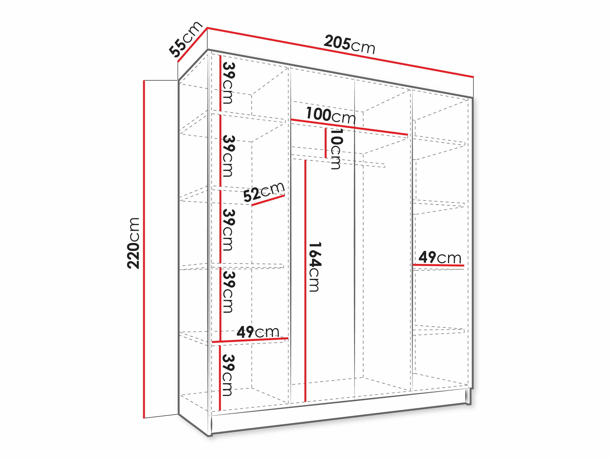 Skapis Lunole 107 (Artisan ozols + Melns)
