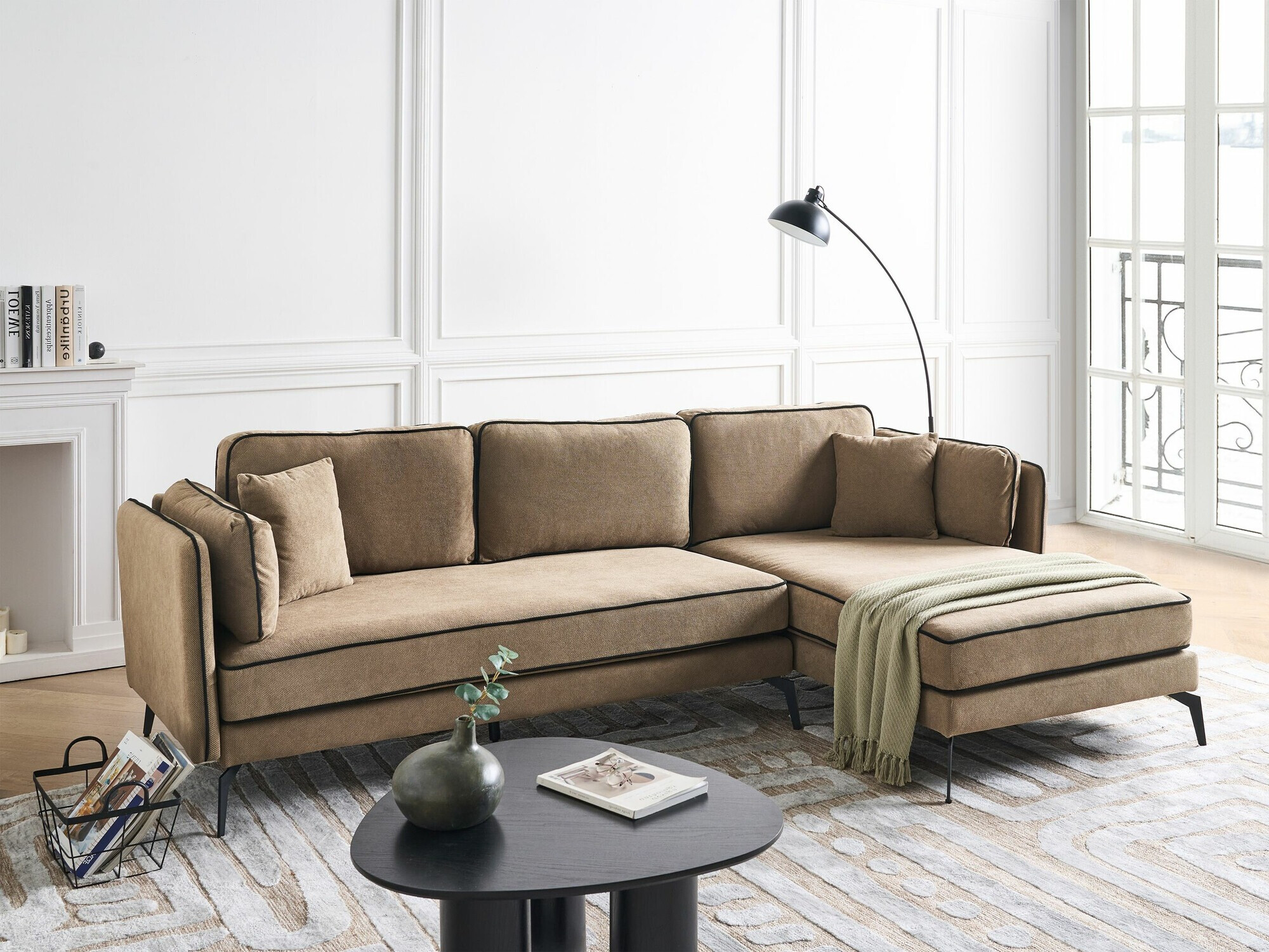 Stūra dīvāns Berwyn 622 (Gaiši brūns)