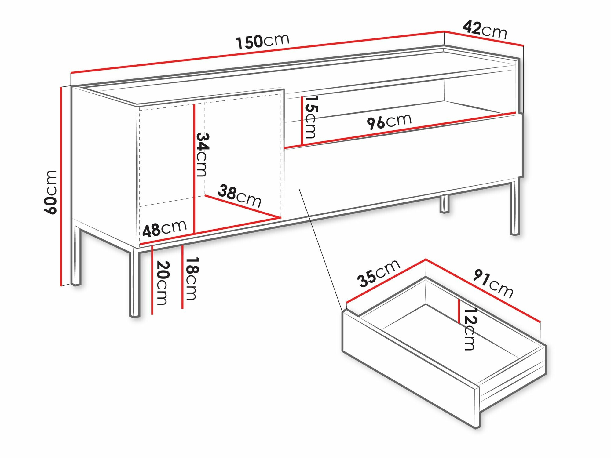 TV galds Lunole 108 (Kašmirs)