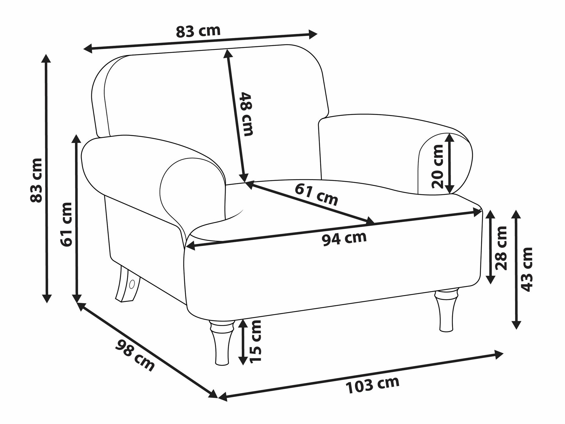 Кресло Berwyn 2546 (Taupe)