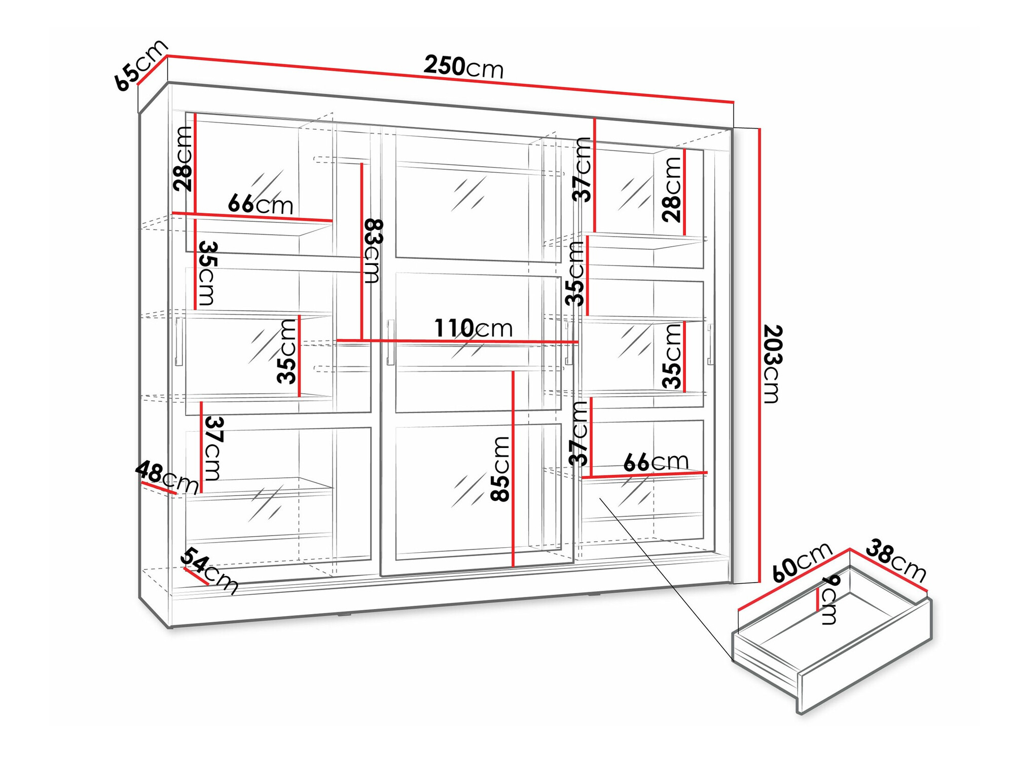 Шкаф Comfivo 428 (Чёрный)