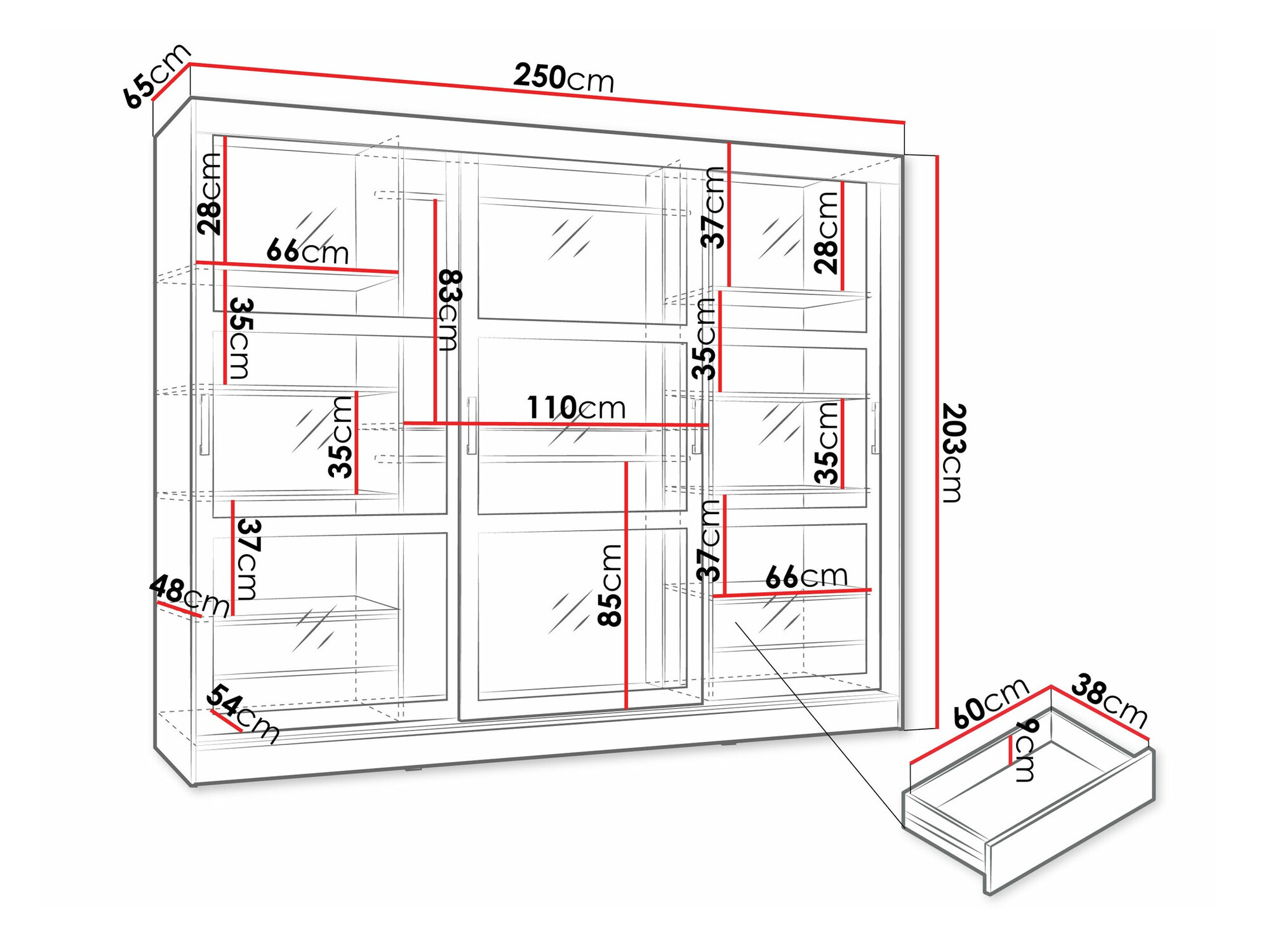 Шкаф Comfivo 428 (Чёрный)