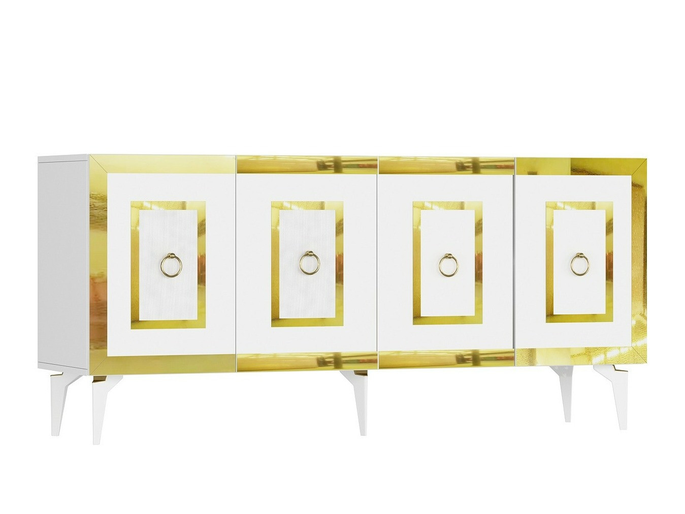 Шкафчик Kailua 2408 (Белый + Золотой)