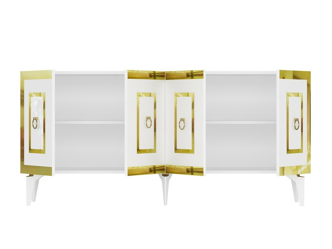 Шкафчик Kailua 2408 (Белый + Золотой)