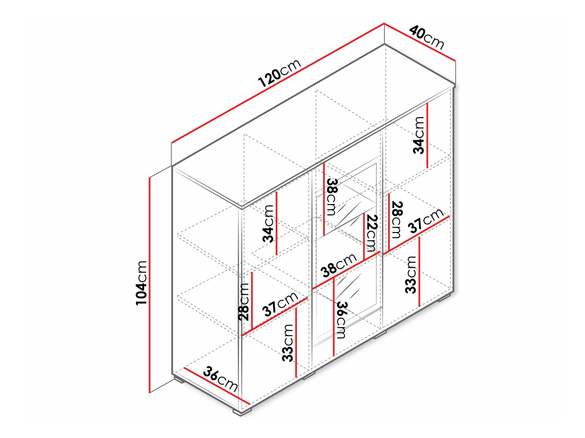 Skapis Sarasota 186 (Grafīts)
