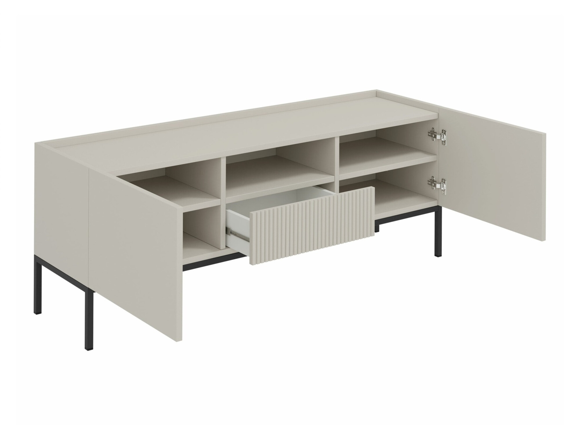 TV galds Lunole 109 (Artisan ozols + Melns)