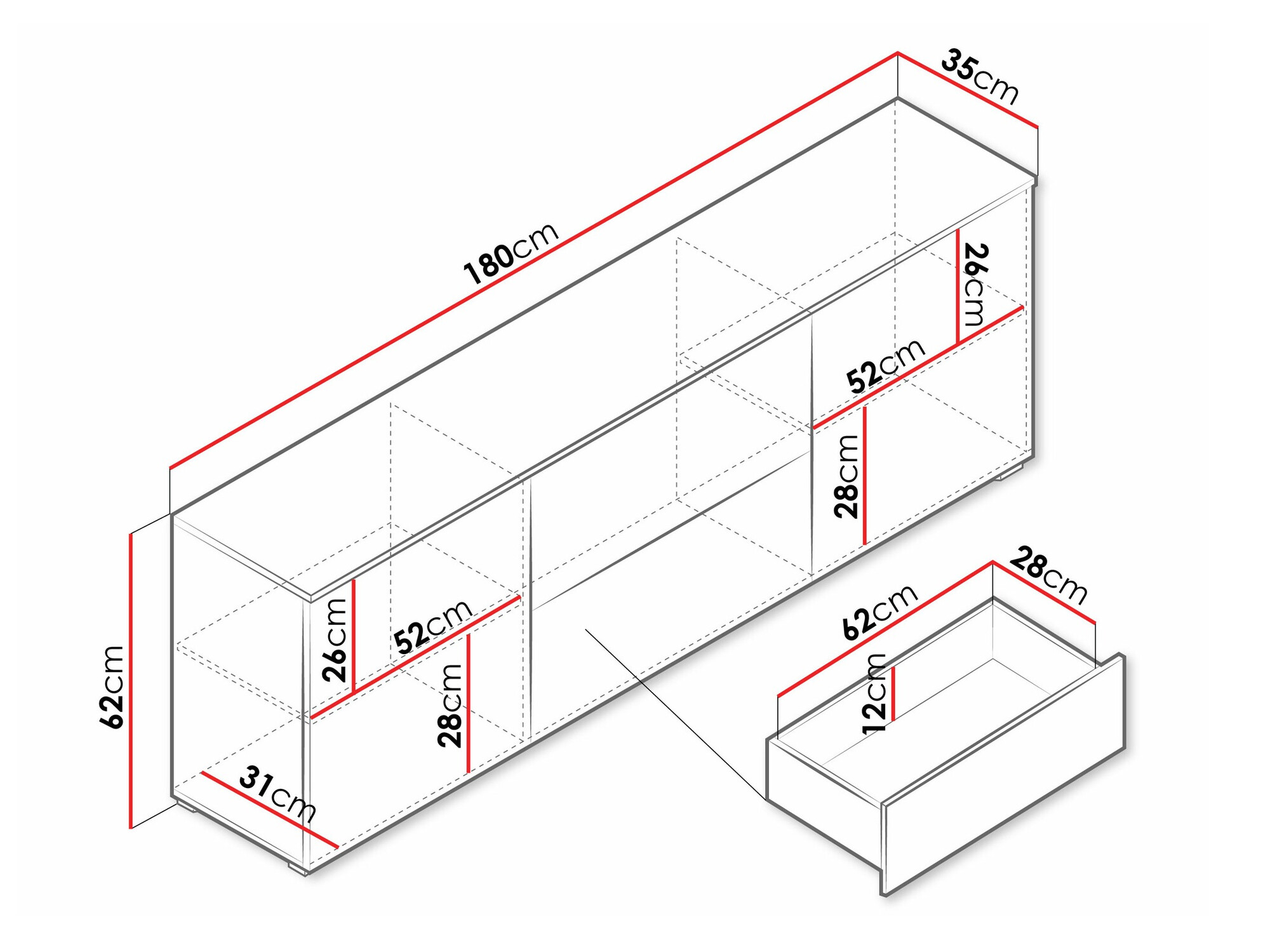 TV galds Sarasota 190 (Votan ozols)