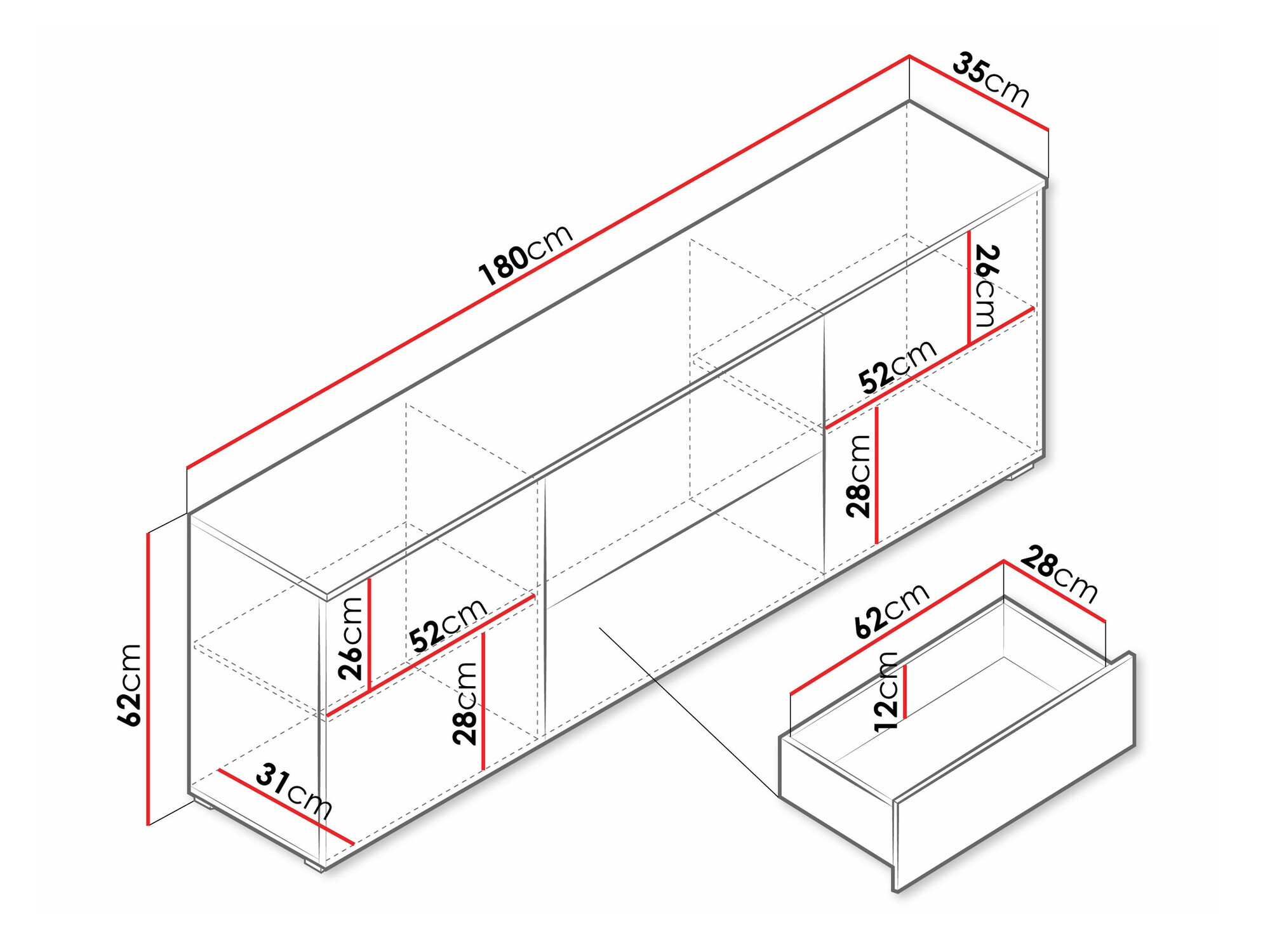 ТВ тумба Sarasota 190 (Дуб вотан)
