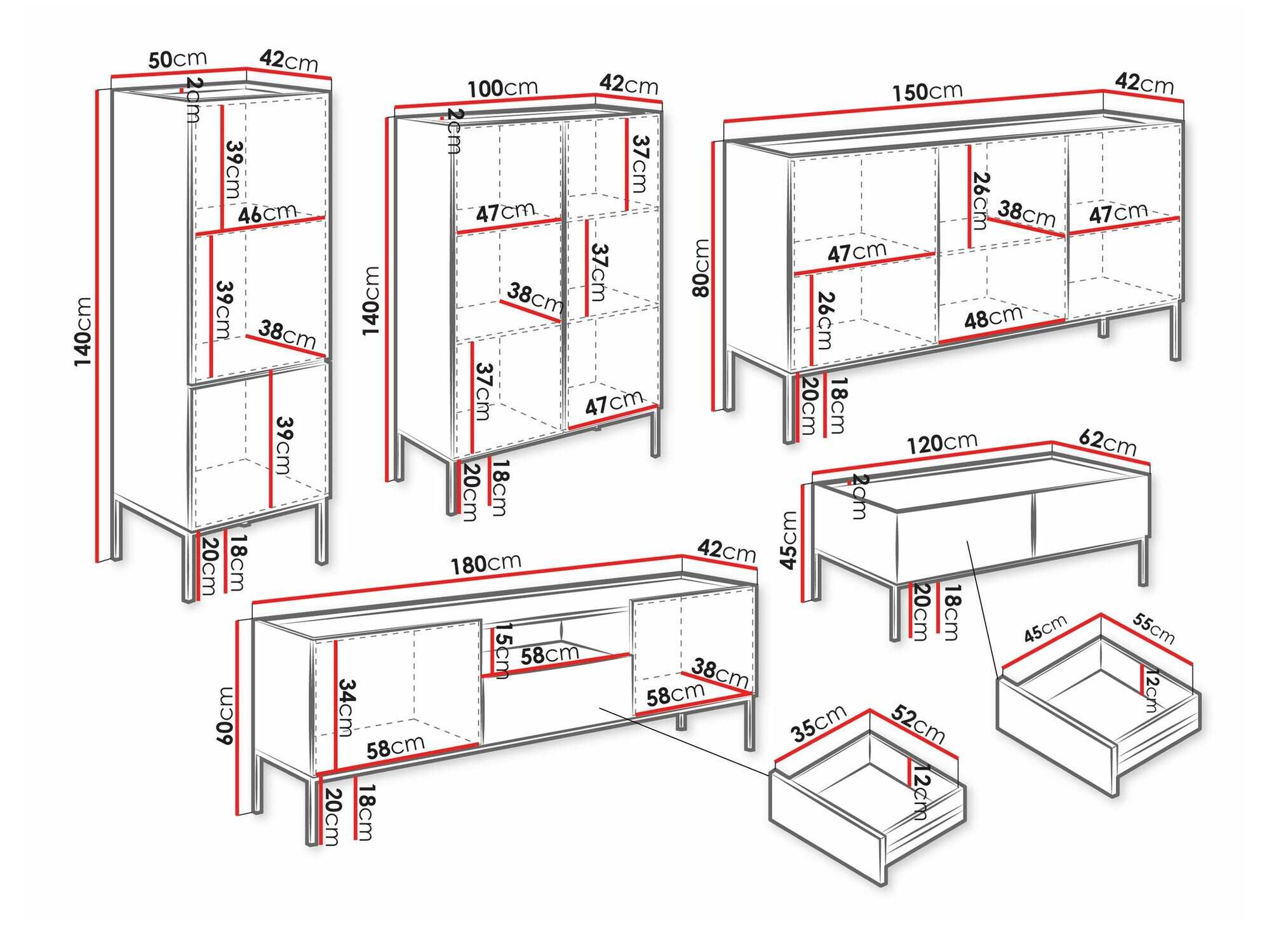 Viesistabas komplekts Lunole 110 (Kašmirs)