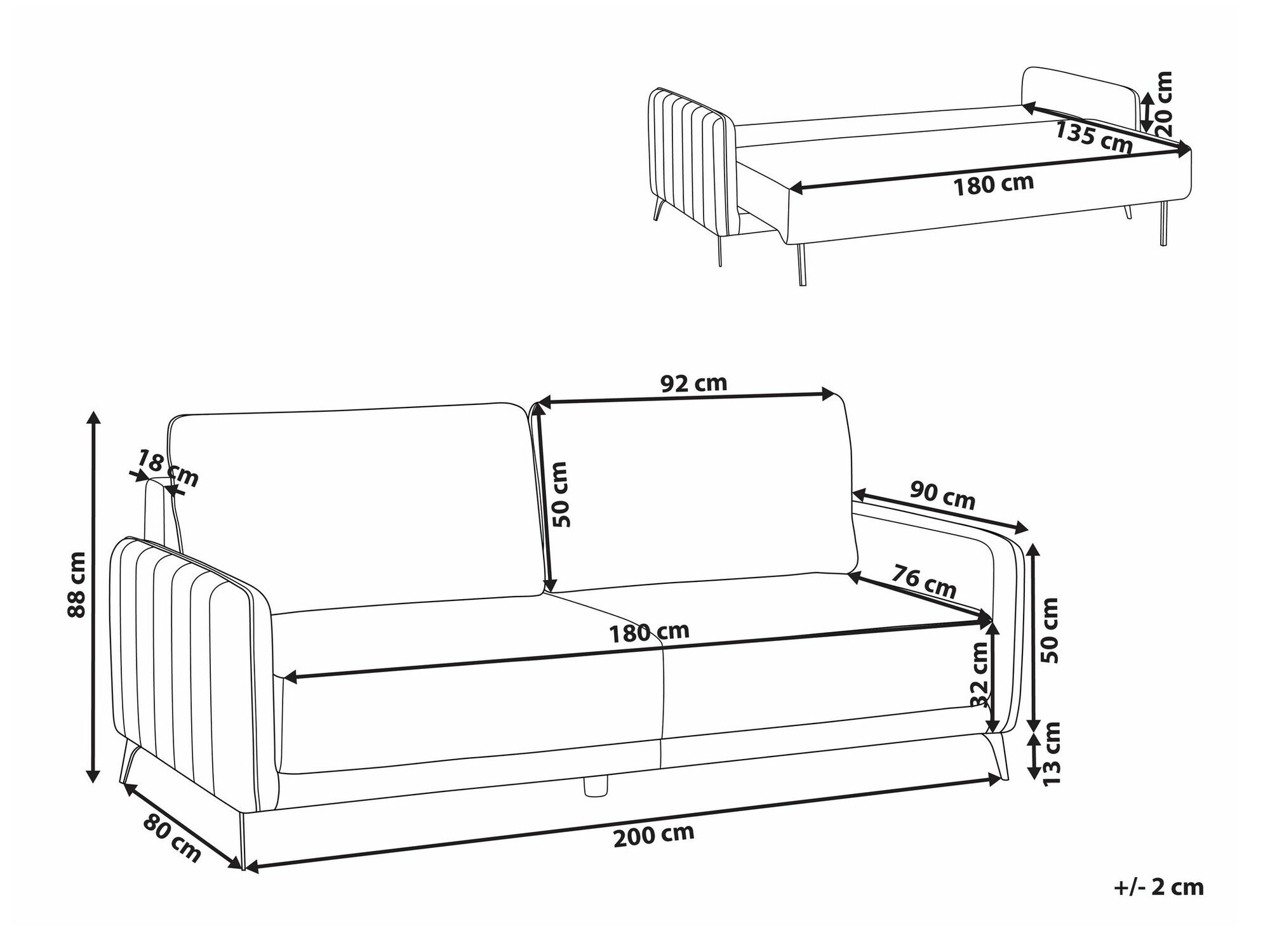 Диван-кровать Berwyn 2549 (Белый)