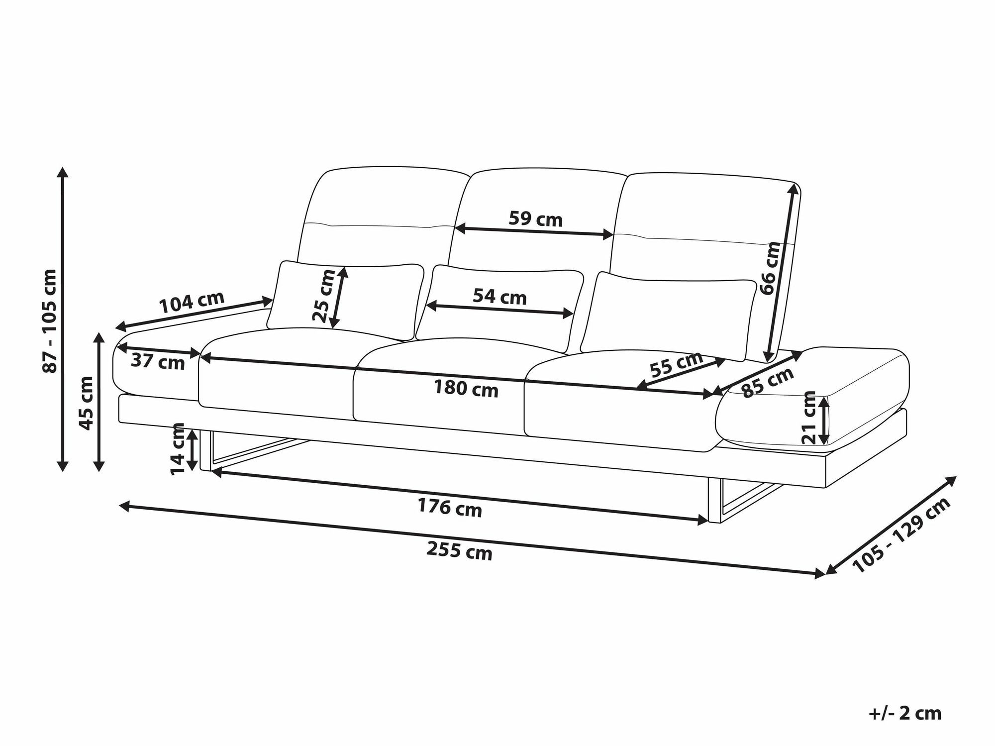 Dīvāns Berwyn 2551 (Bēšs)