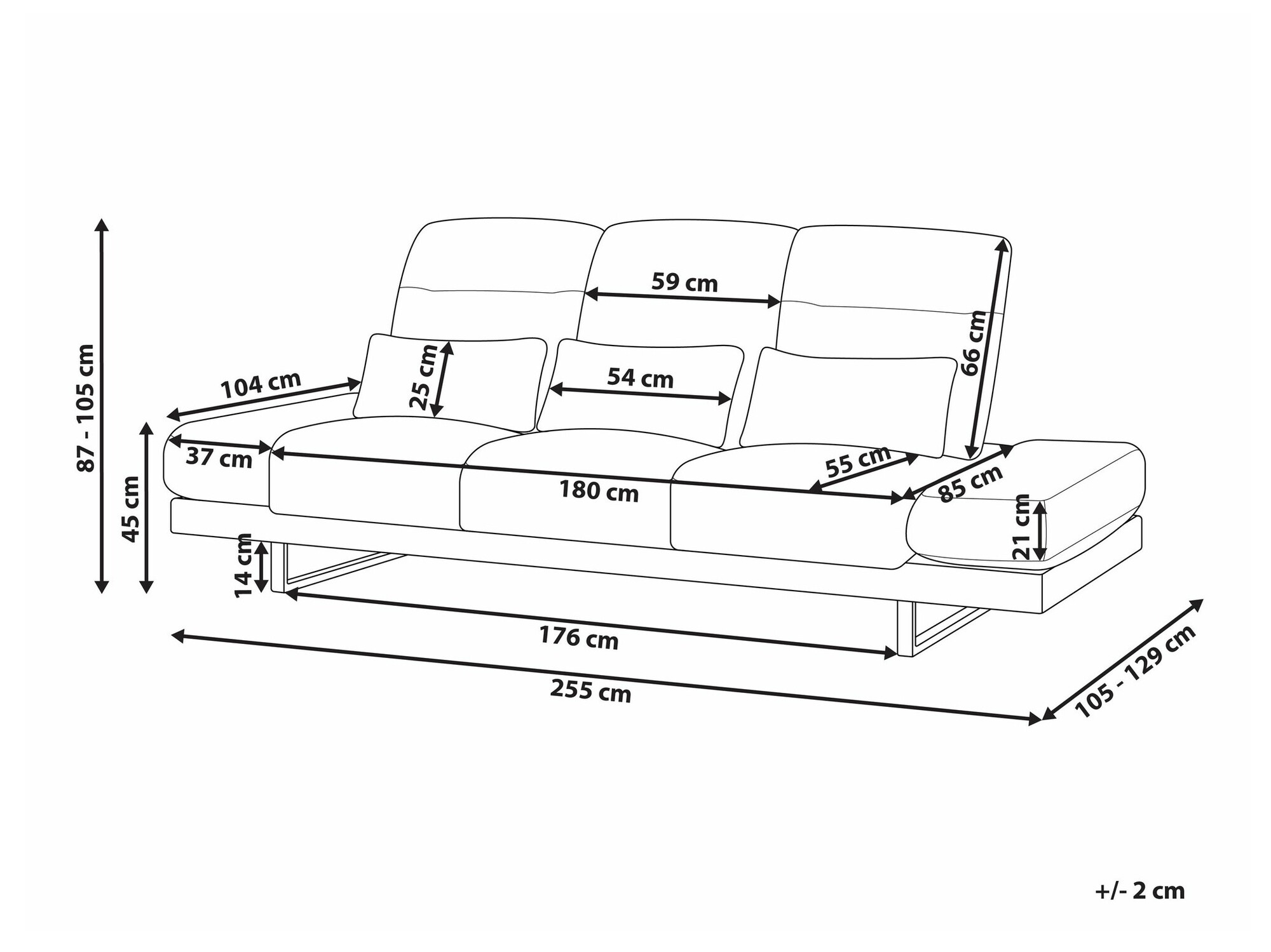 Dīvāns Berwyn 2551 (Gaiši pelēks)