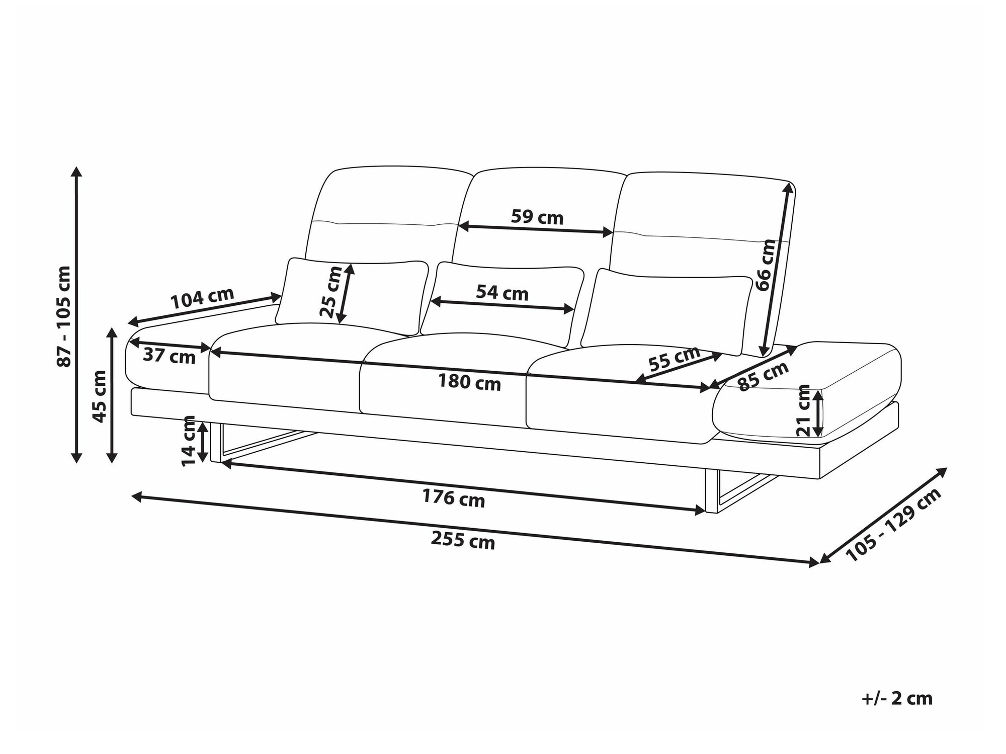 Dīvāns Berwyn 2551 (Taupe)
