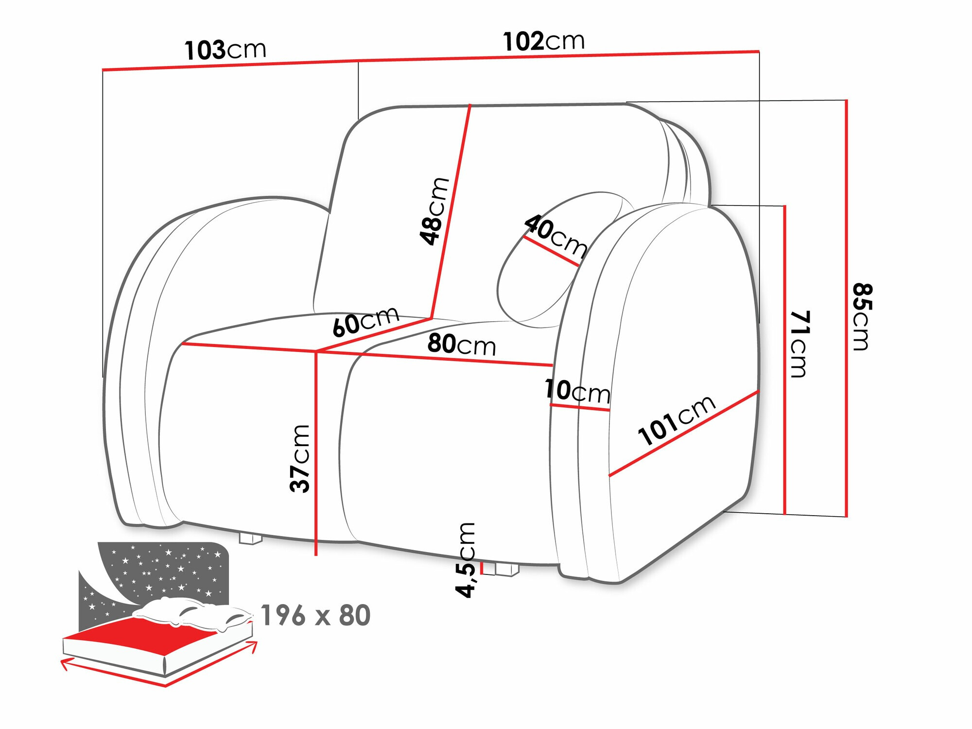 Кресло Columbus 244 (Velo 623)