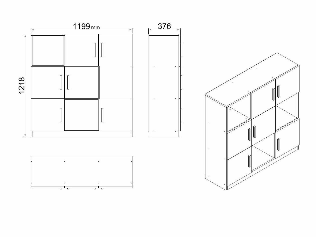 Шкафчик Kailua 2422 (Антрацит + Грецкий орех)