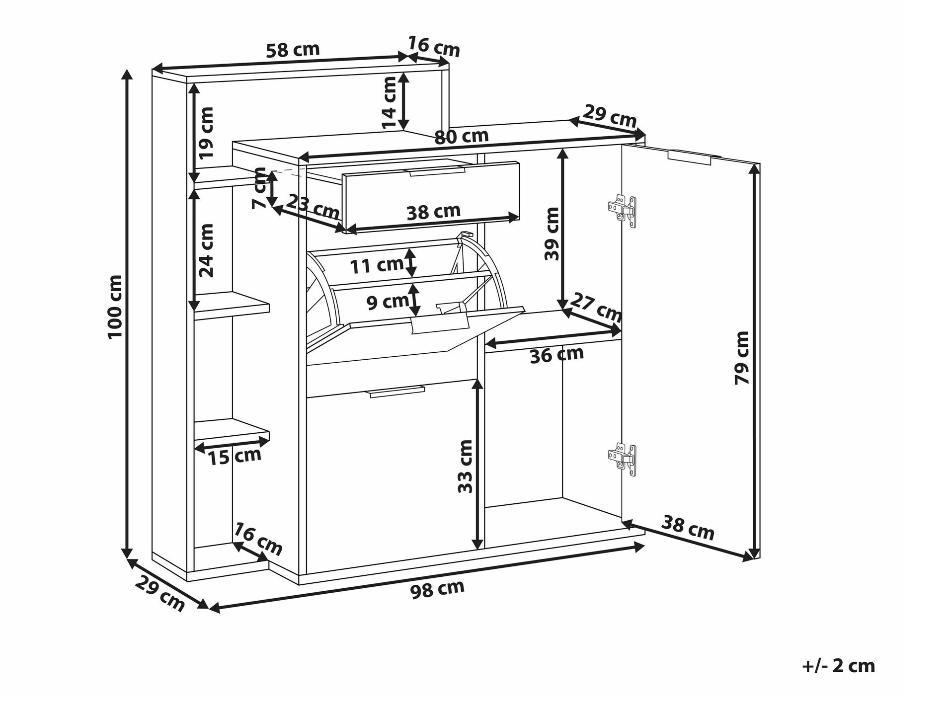 Тумба для обуви Berwyn 2550