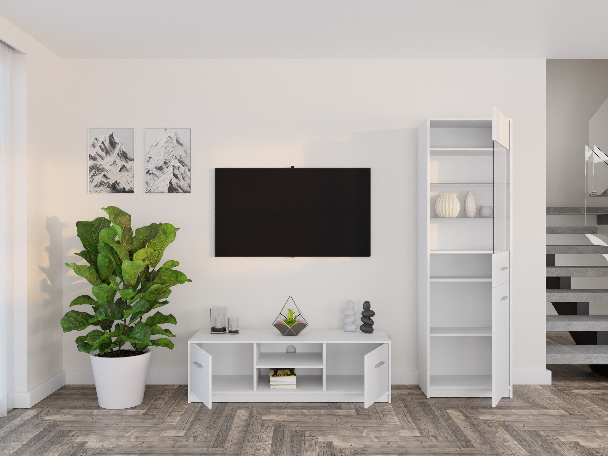 Viesistabas komplekts Novsore 161 (Balts)