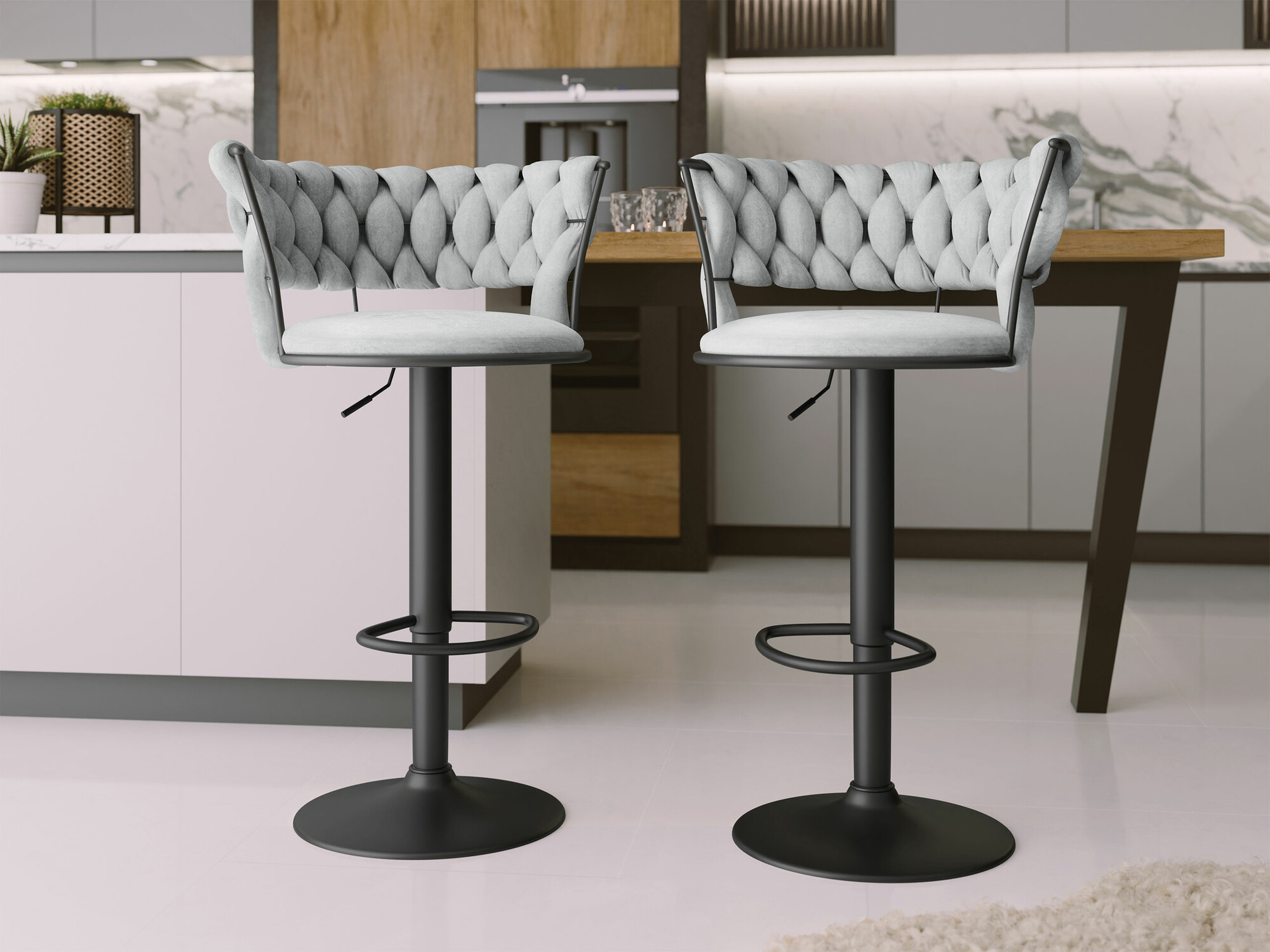 Bāra krēsls Comfivo 441 (Melns + Pelēks)