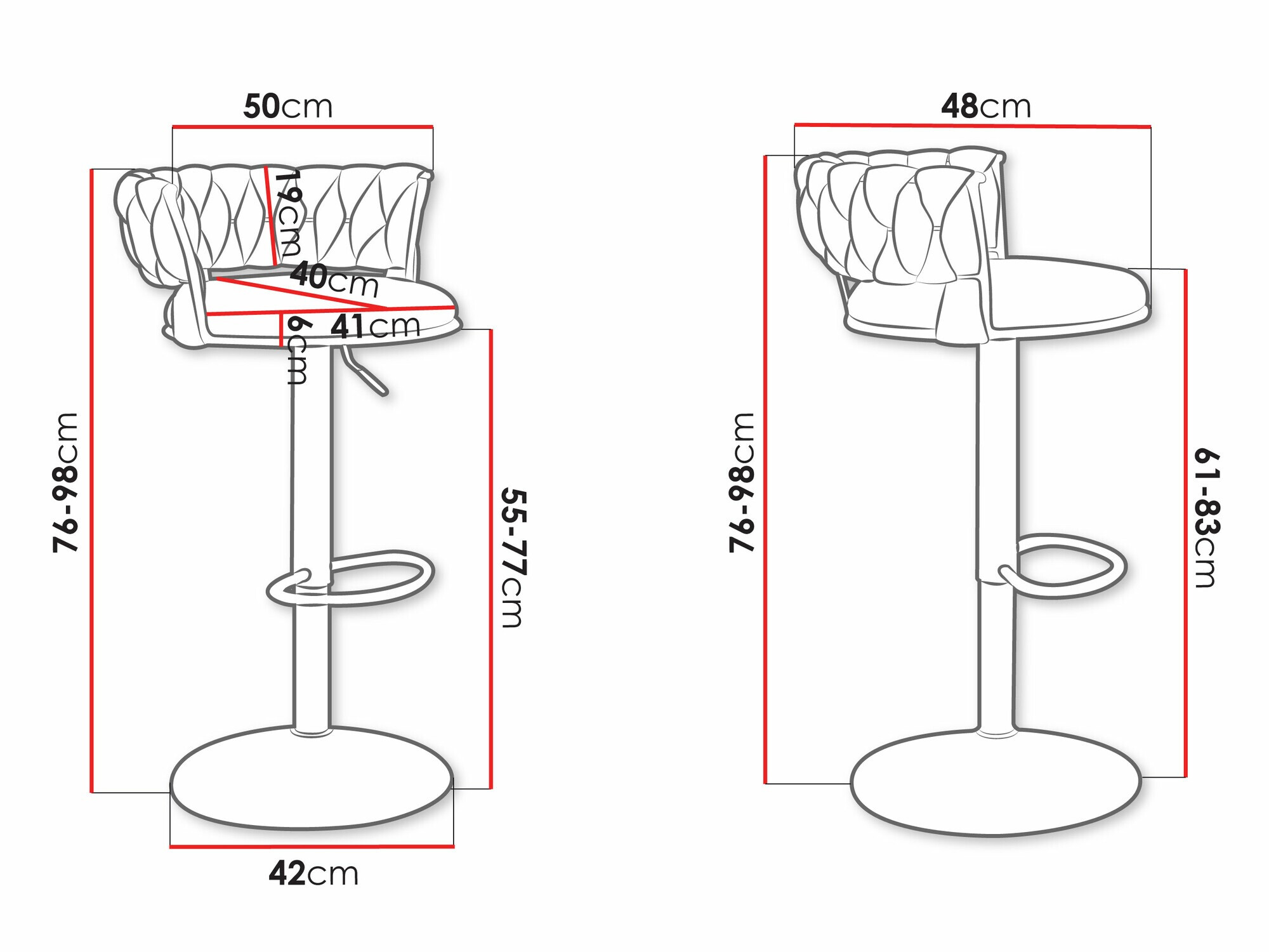 Bāra krēsls Comfivo 441 (Sudraba + Melns)