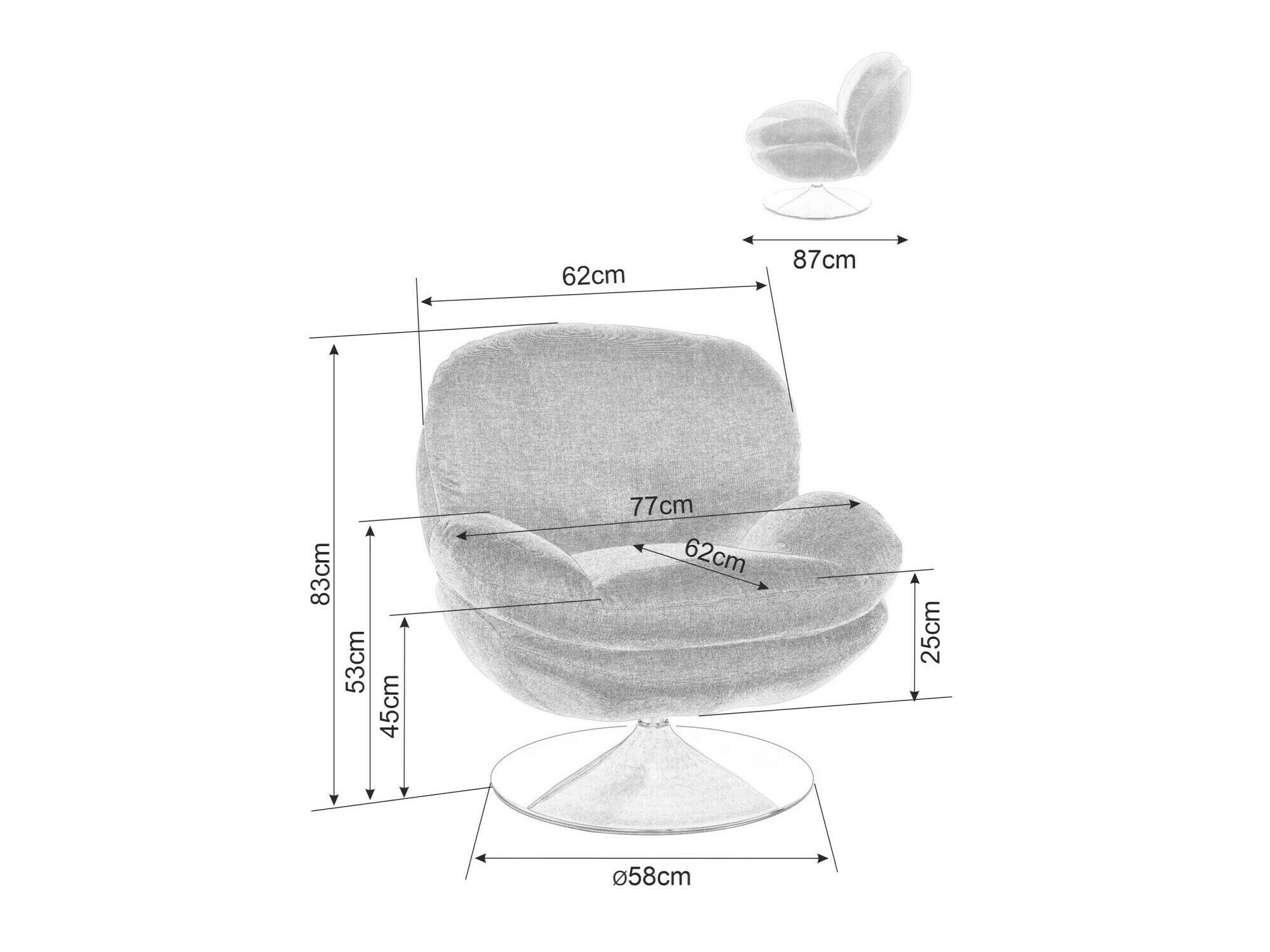 Кресло Detroit 700 (Серый)