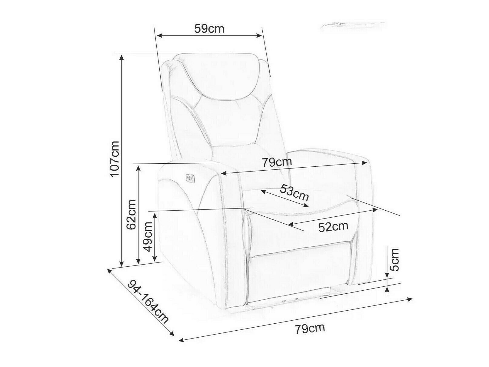 Krēsls reglainer Detroit 167 (Brūns)