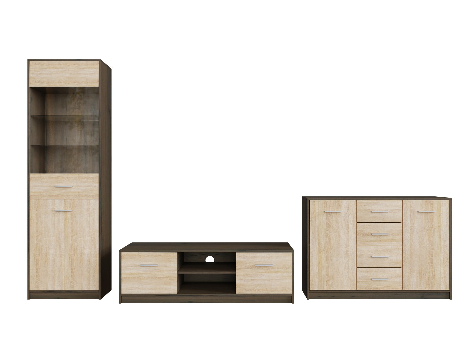 Набор для гостиной Novsore 162 (Темный дуб + Сонома Дуб)