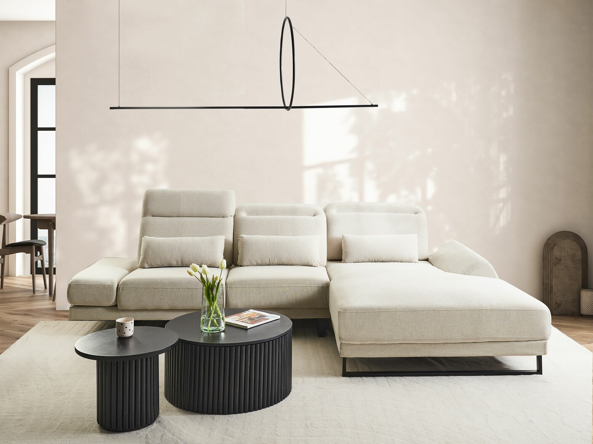 Stūra dīvāns Berwyn 2552 (Bēšs)