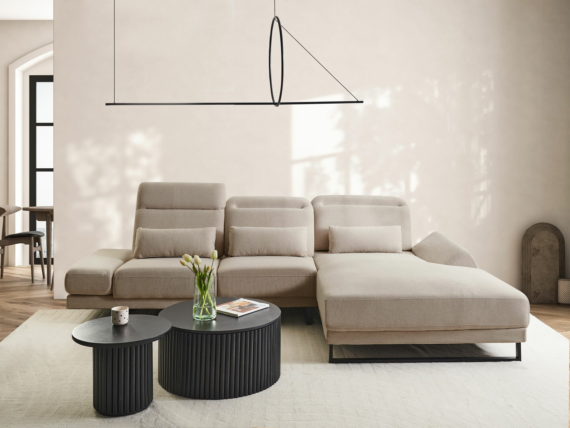 Stūra dīvāns Berwyn 2552 (Taupe)