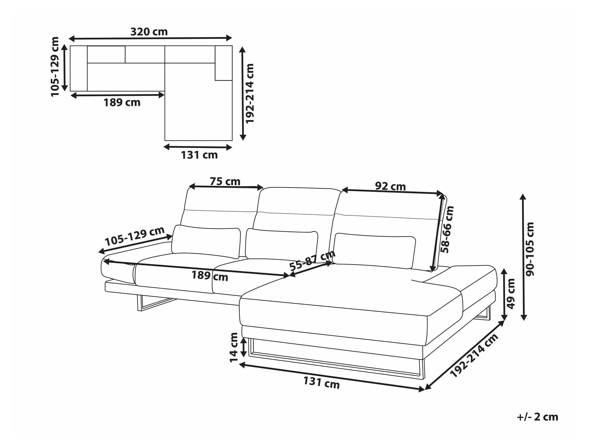 Угловой диван Berwyn 2552 (Белый)