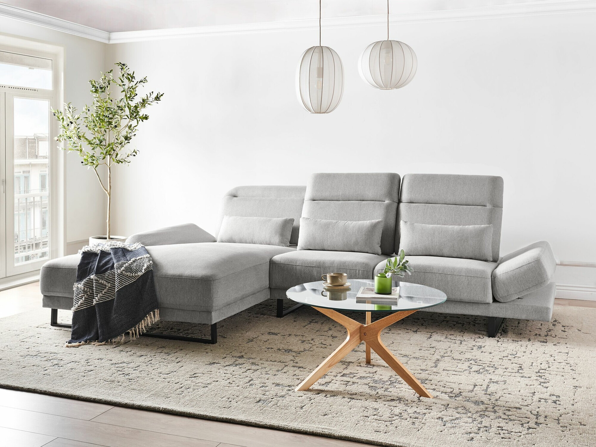 Угловой диван Berwyn 2552 (Светло-серый)